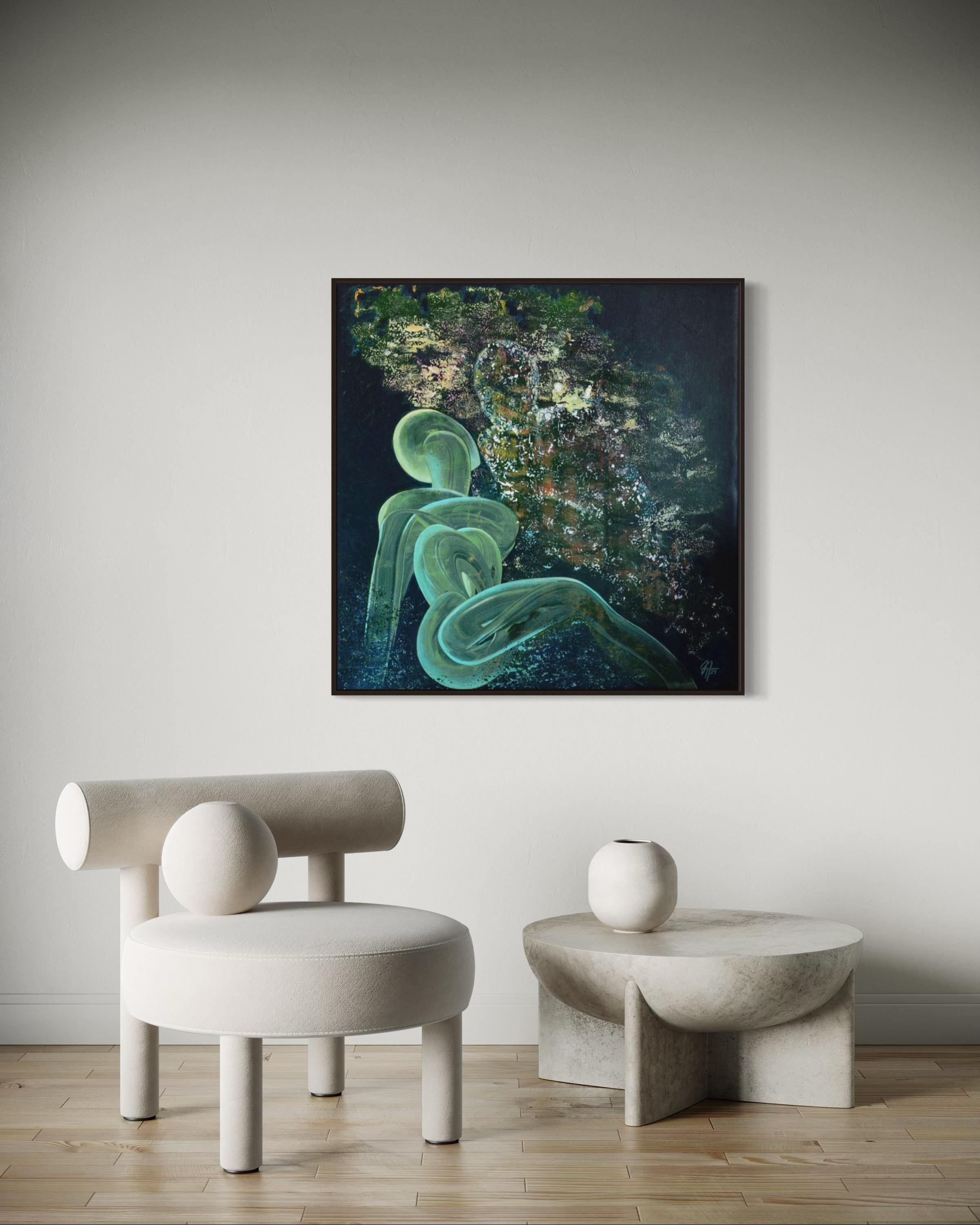 Intimidad fantasma, 100х100 cm, acrílico sobre lienzo en venta 1
