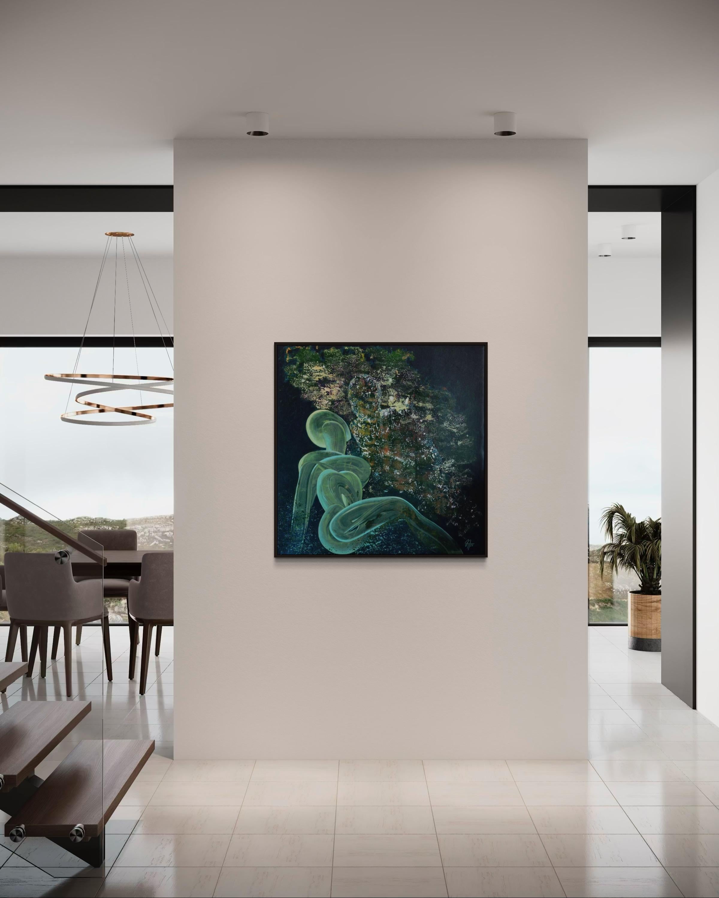 Intimidad fantasma, 100х100 cm, acrílico sobre lienzo en venta 2