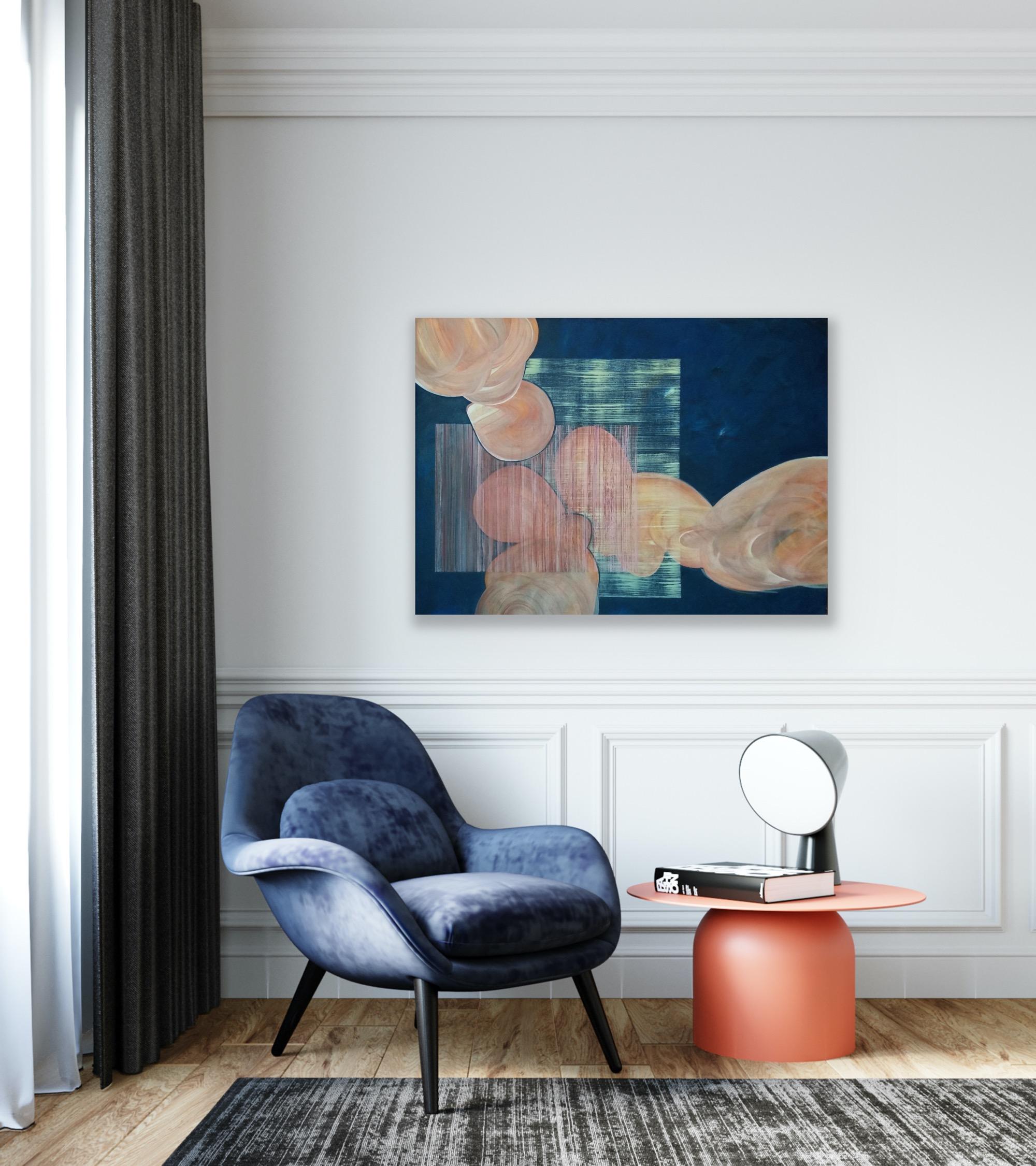 L'illusione dell'intimità, 70x100cm, acrilico su tela - Painting di Tatiana Nega