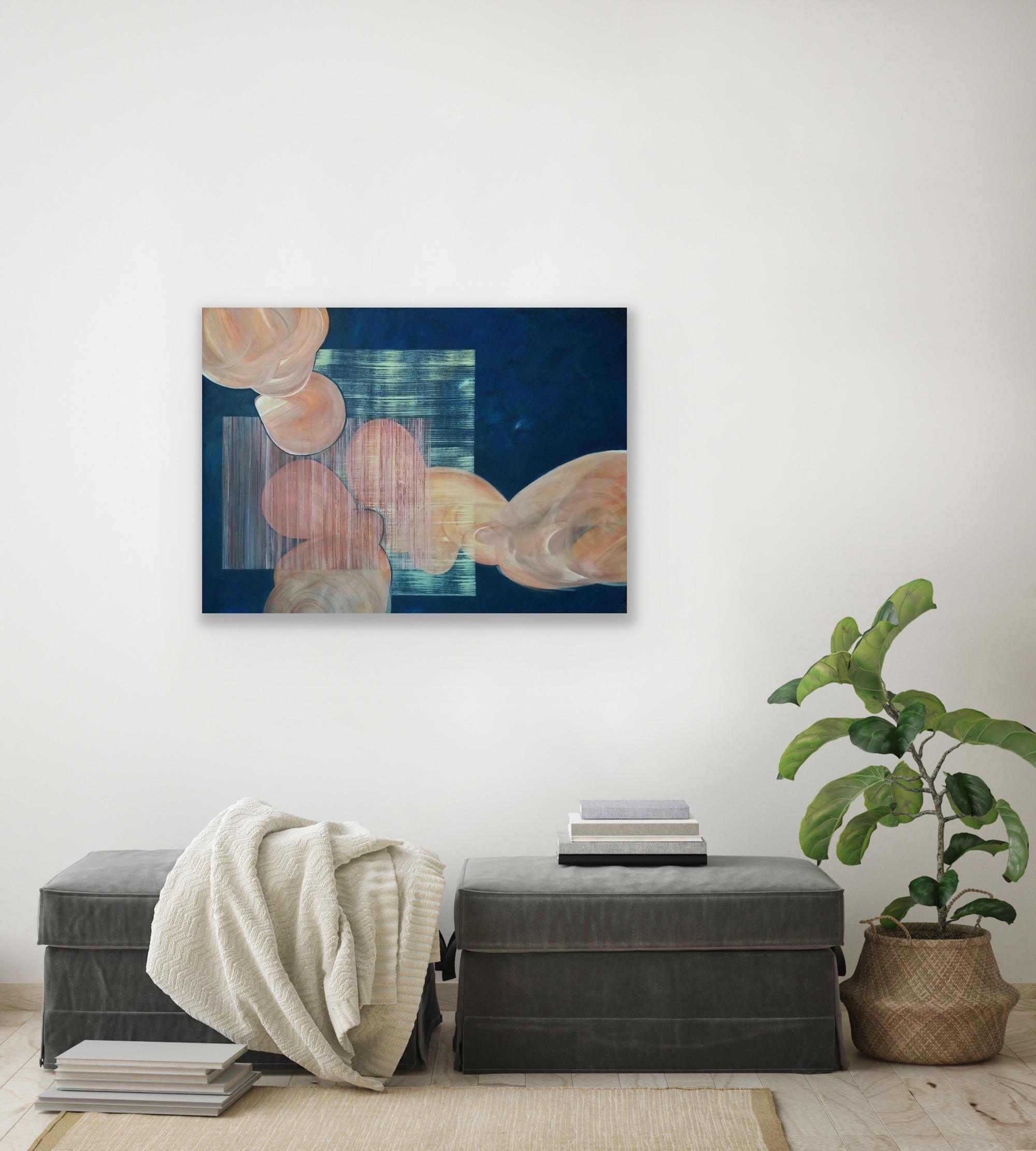 L'illusione dell'intimità, 70x100cm, acrilico su tela in vendita 2