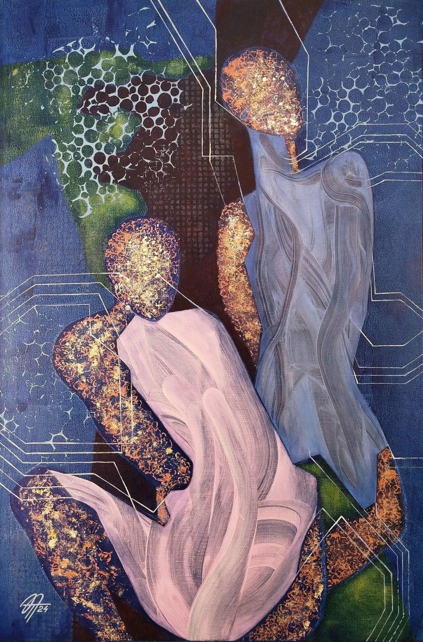 Corpi inutili 2, 120х80 cm, acrilico su tela - Art di Tatiana Nega