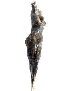 Eliara. Emergence series. bronze-toned ceramic sculpture , abstract female form
