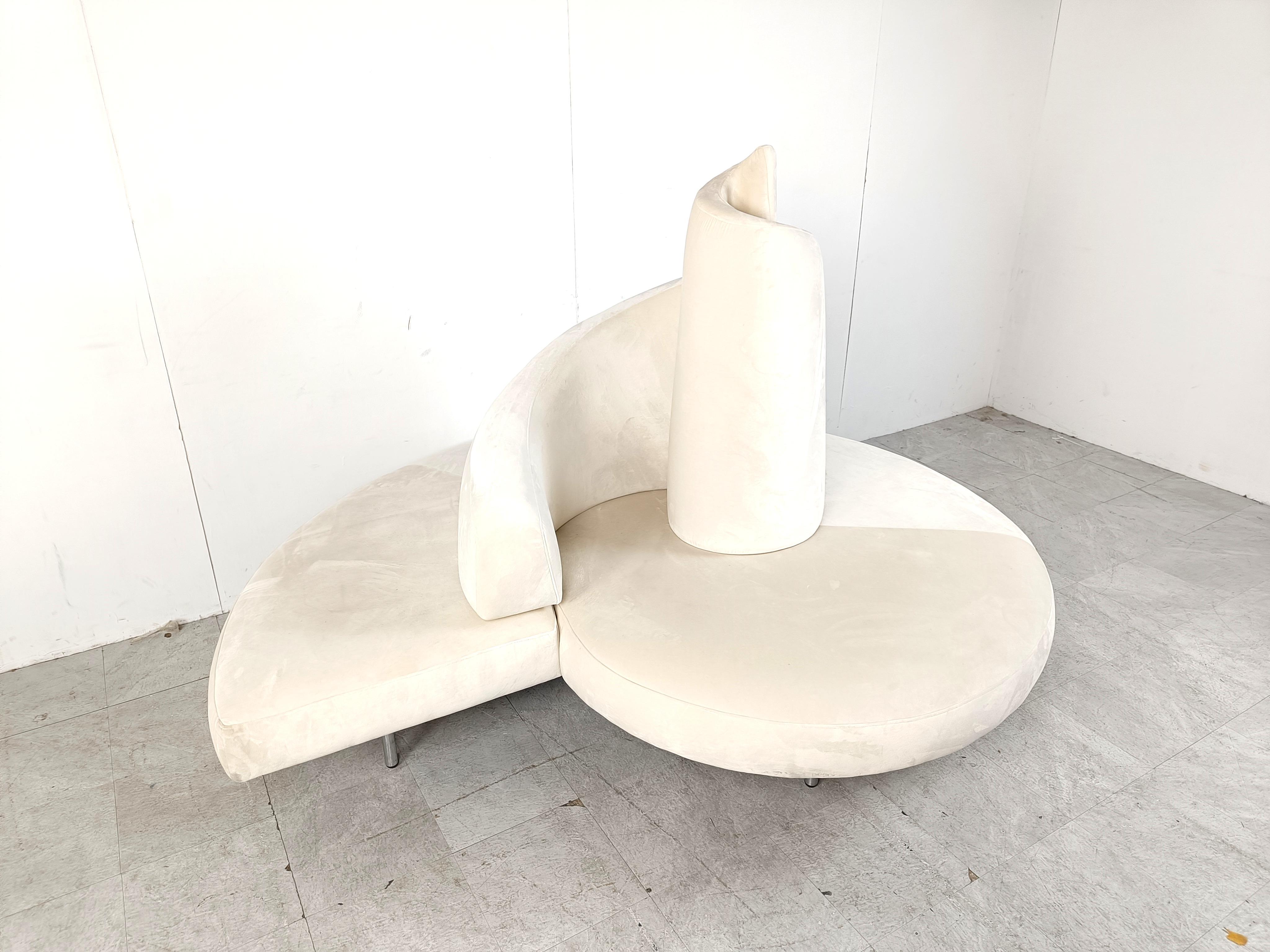 Tatlin Sofa in Velvet from Edra, 1990s 4