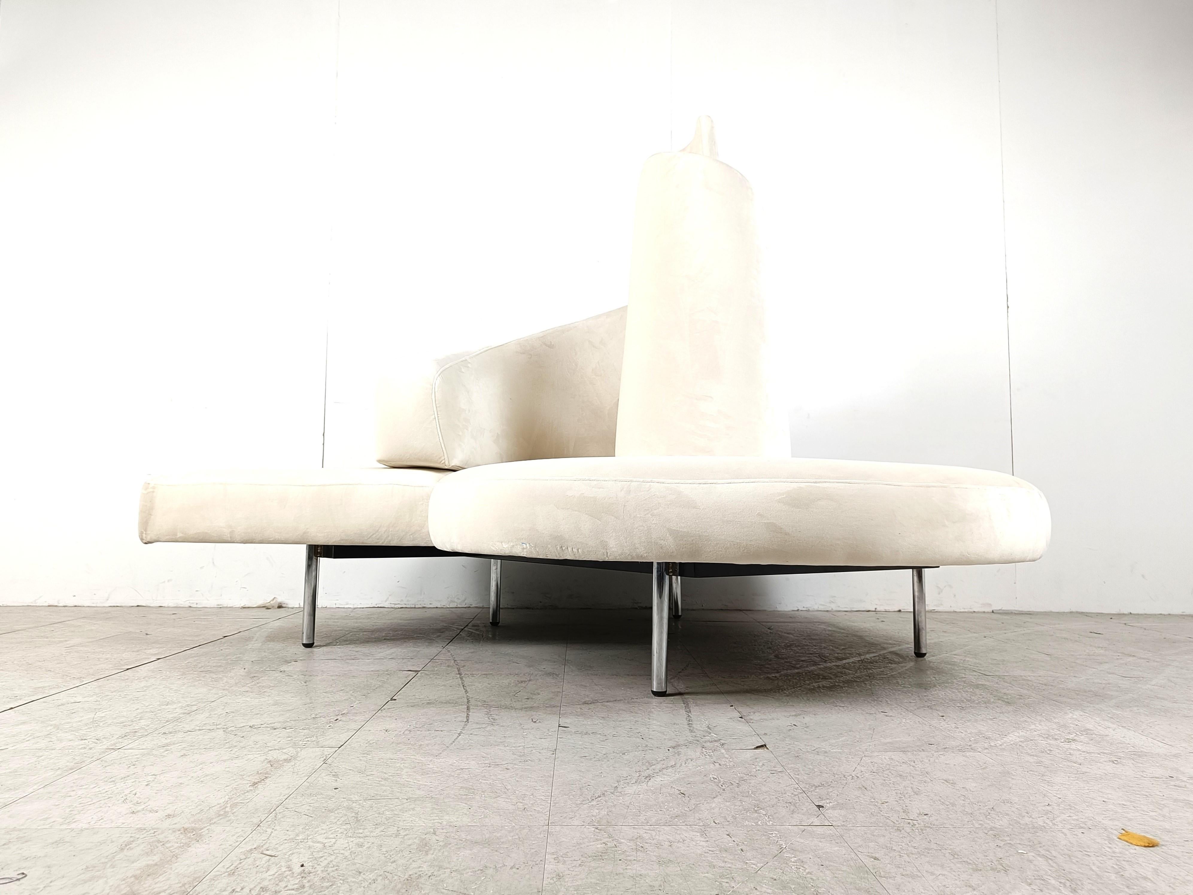 Late 20th Century Tatlin Sofa in Velvet from Edra, 1990s