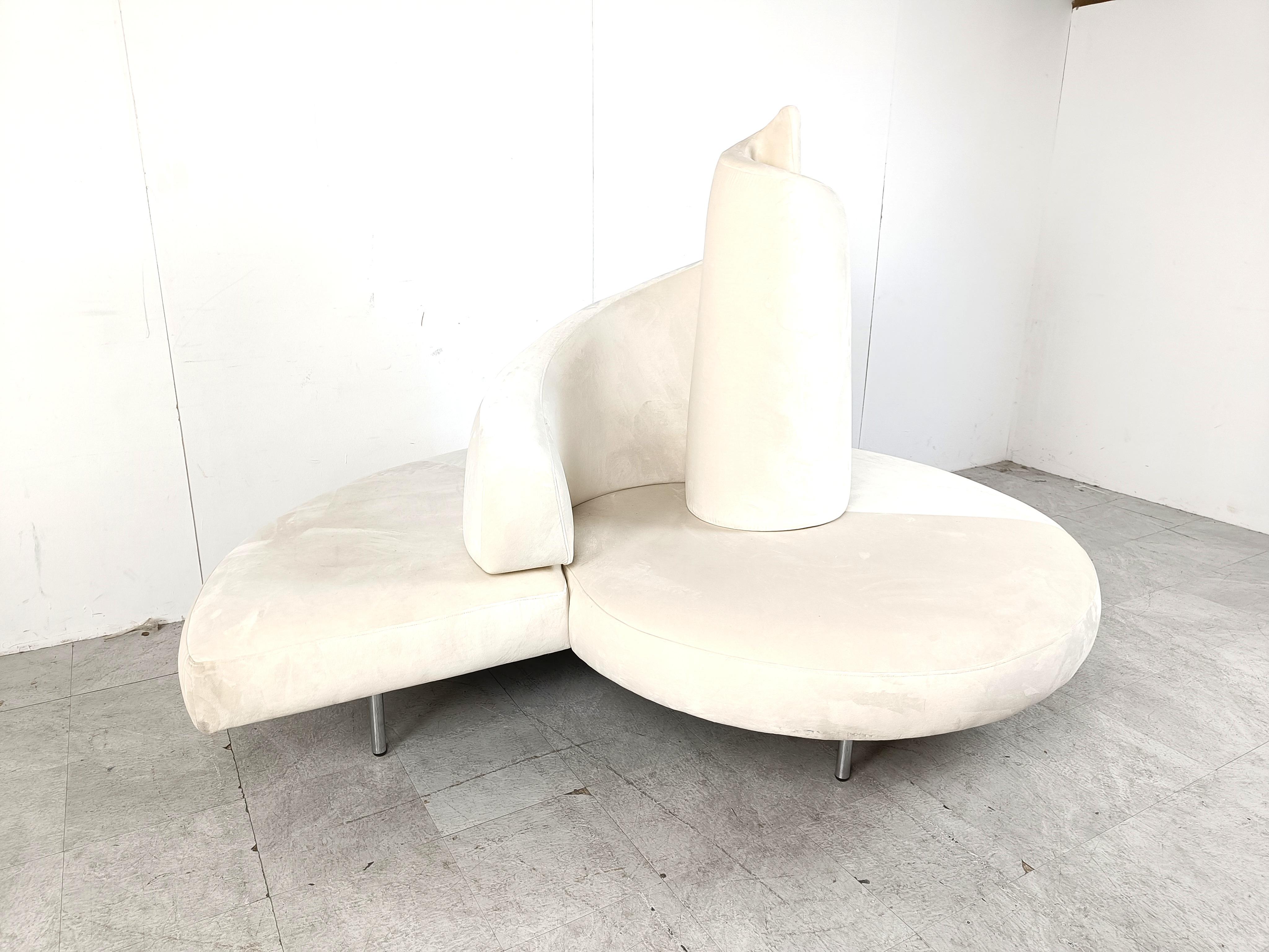 Tatlin Sofa in Velvet from Edra, 1990s 3
