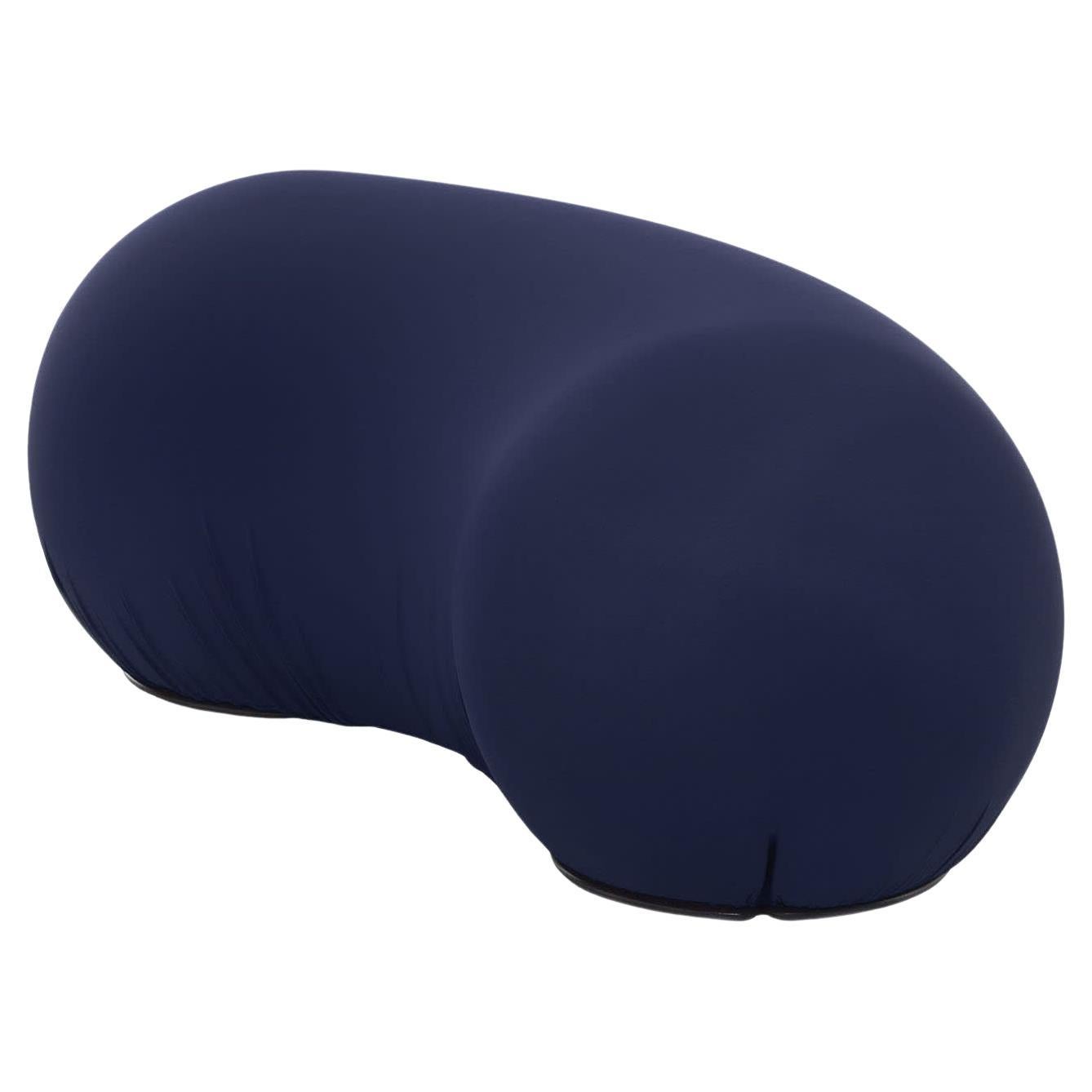 Tato Bean Blue Pouf in Technical Fabric For Sale