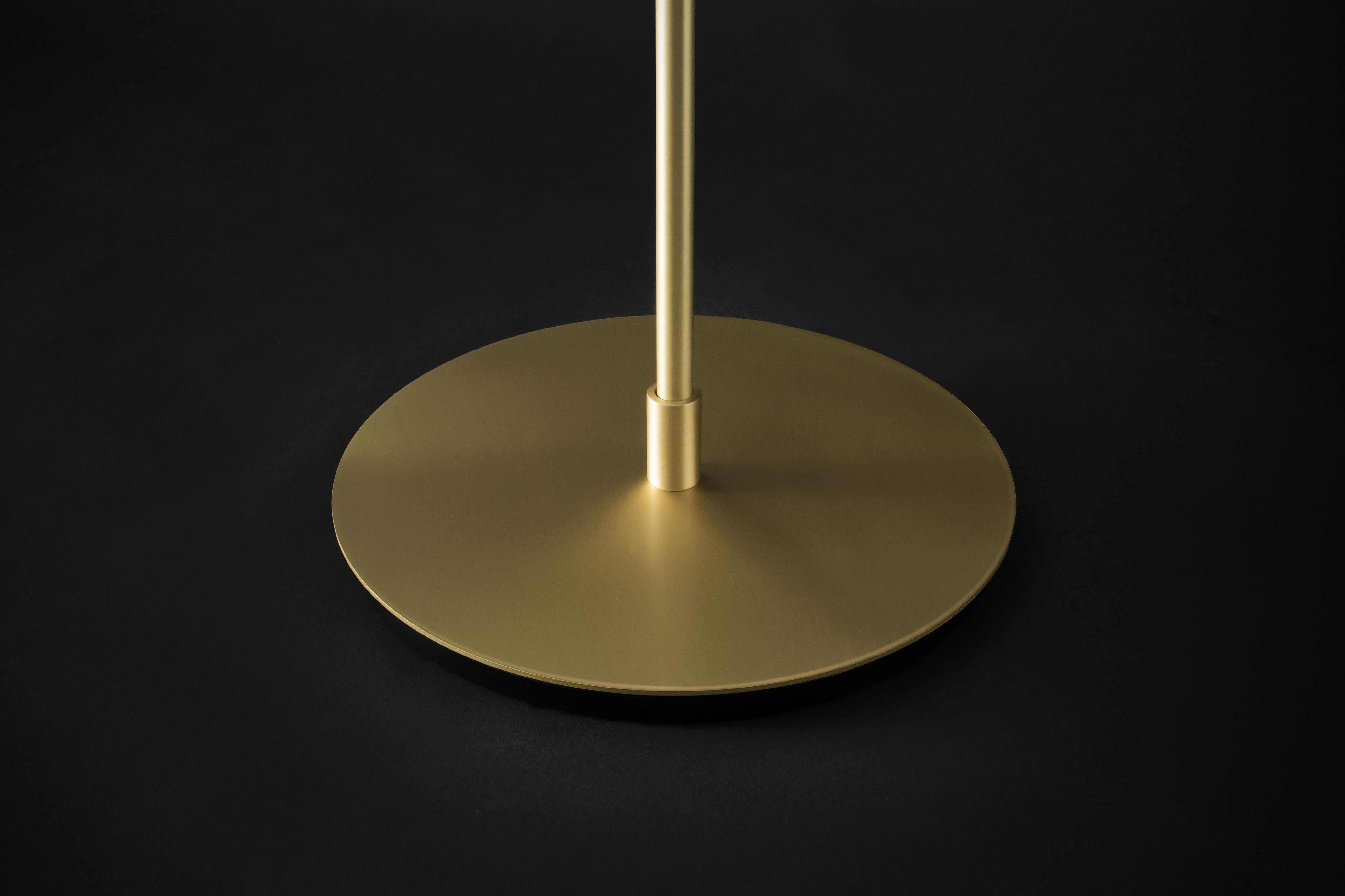 Mid-Century Modern Tato Italia Biba Terra Floor Lamp in Satin Brass for Tato Italia