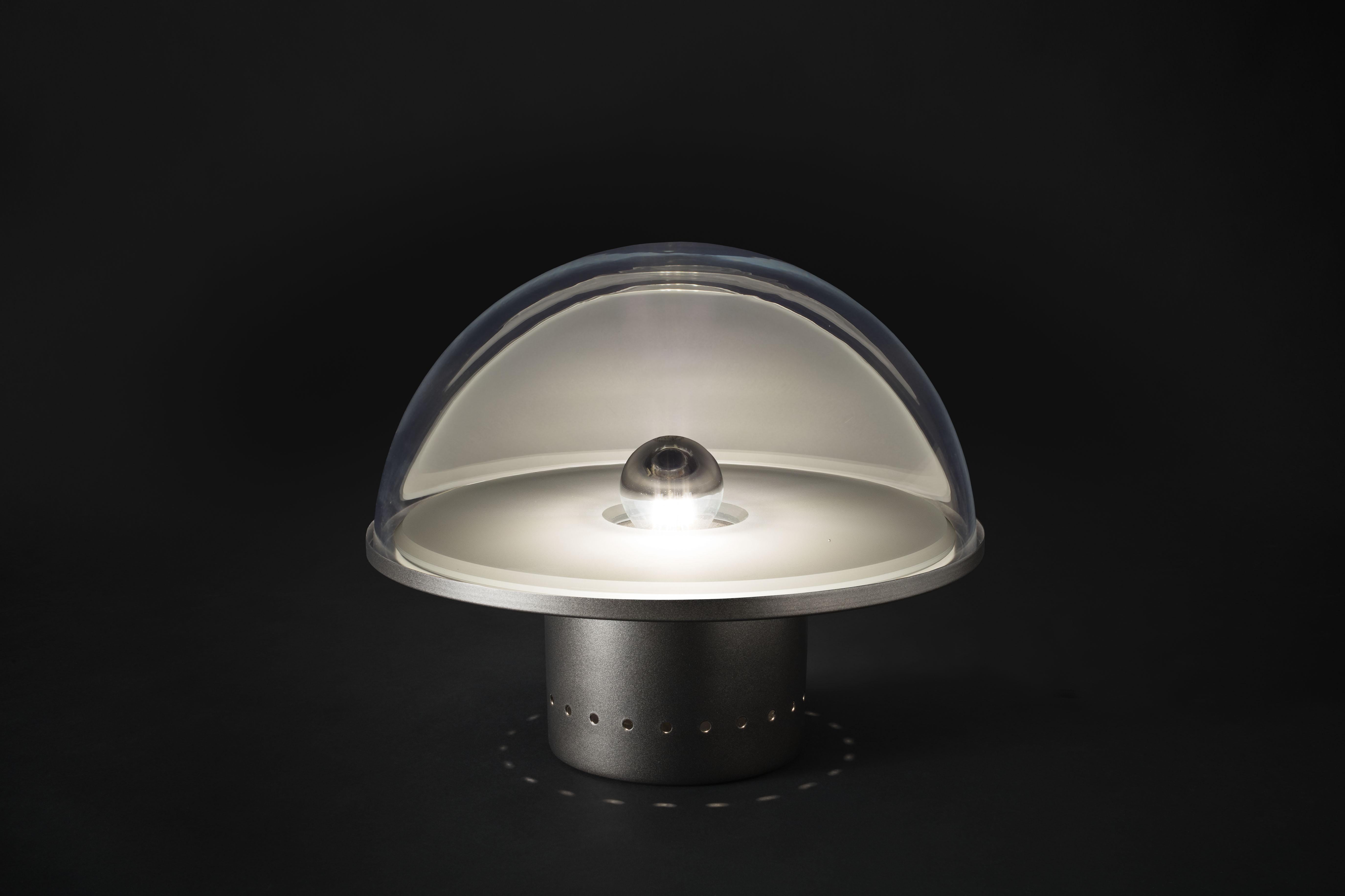 Alberto Rosselli 'Siderea' Table Lamp in Manganese for Tato Italia In New Condition In Glendale, CA