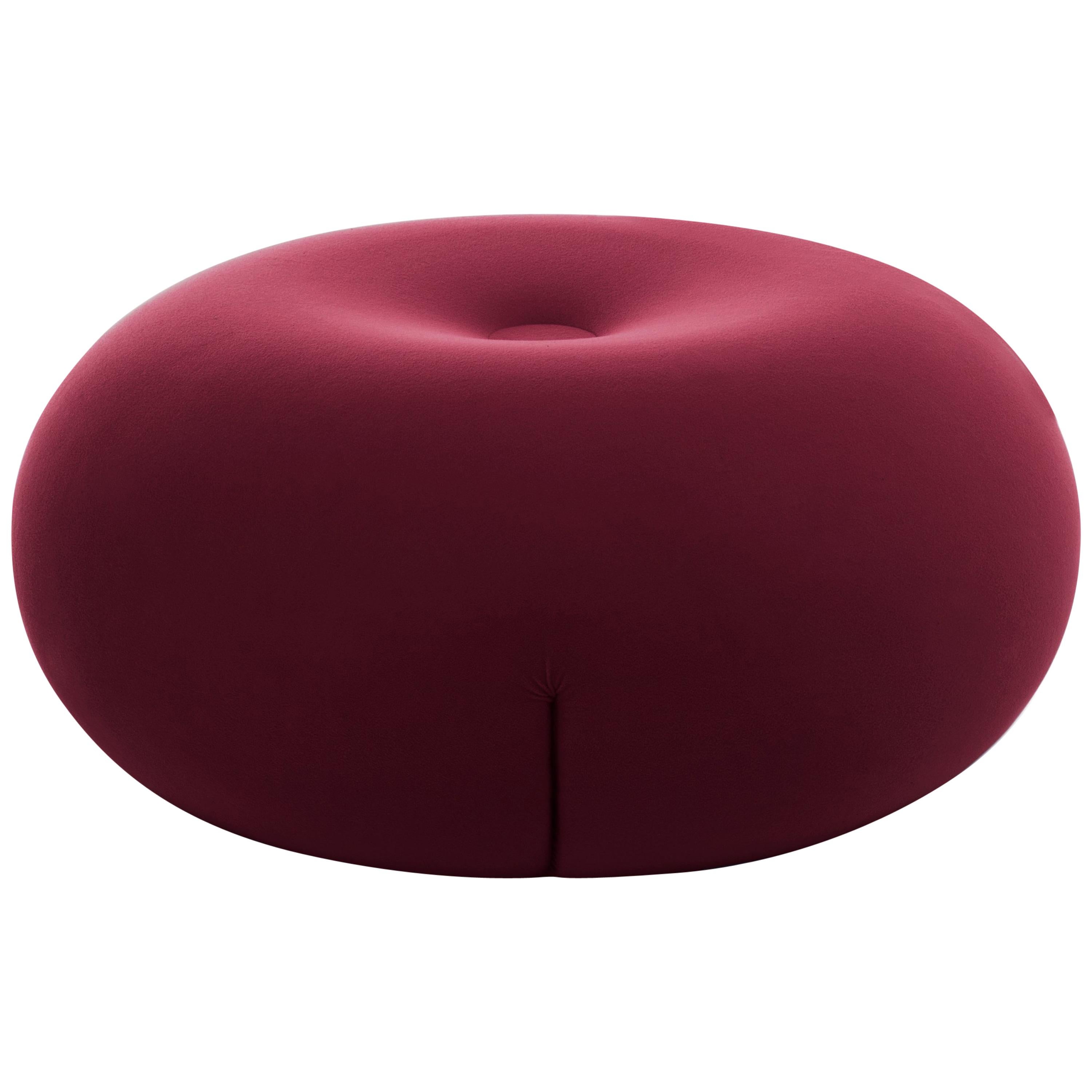 Tatone  Pouf in Bordeaux Fabric by Enrico Baleri & Denis Santachiara For Sale