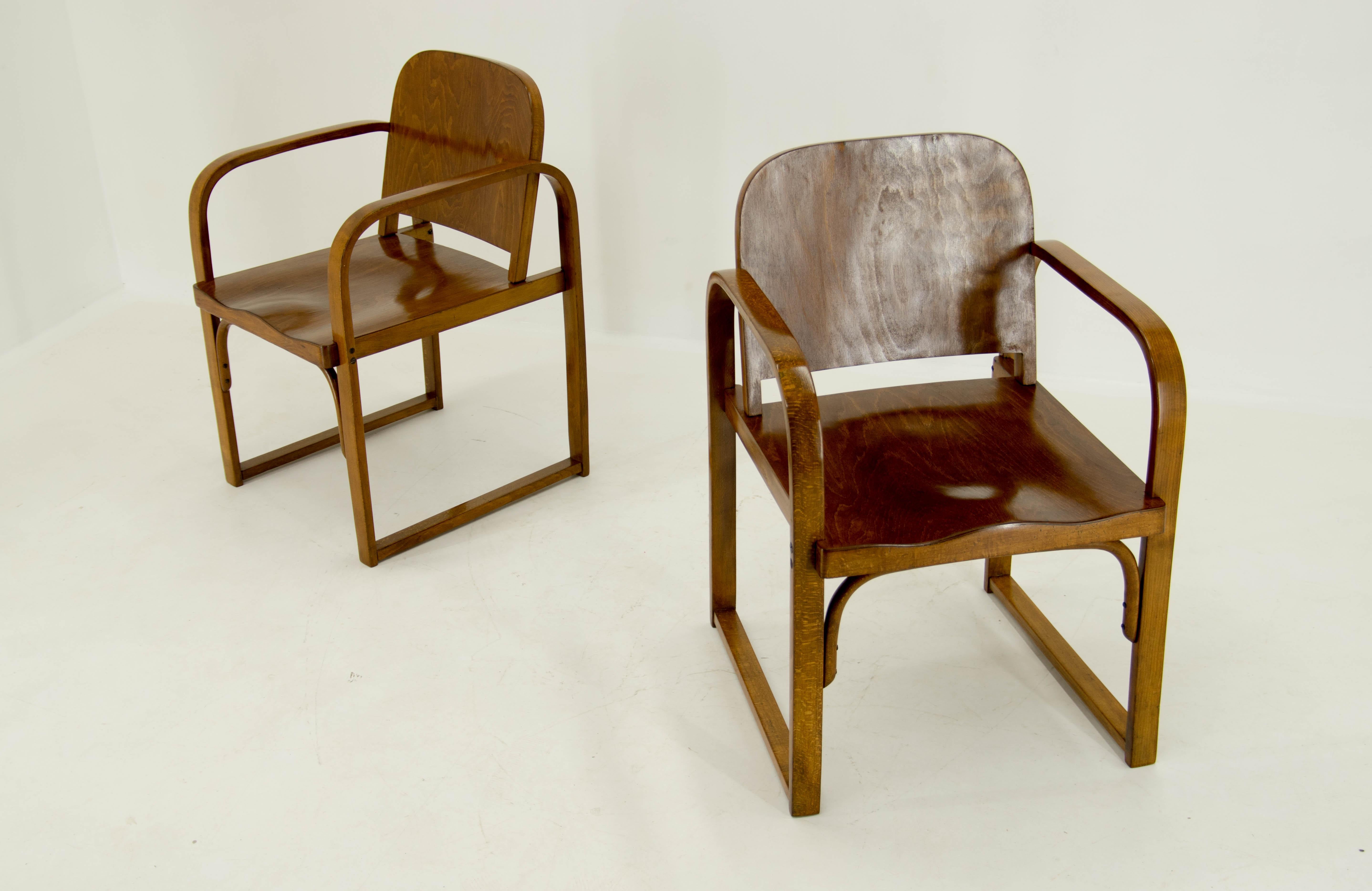 Tatra Armchairs, Model A 745 F, 1930s, Set of Two 2