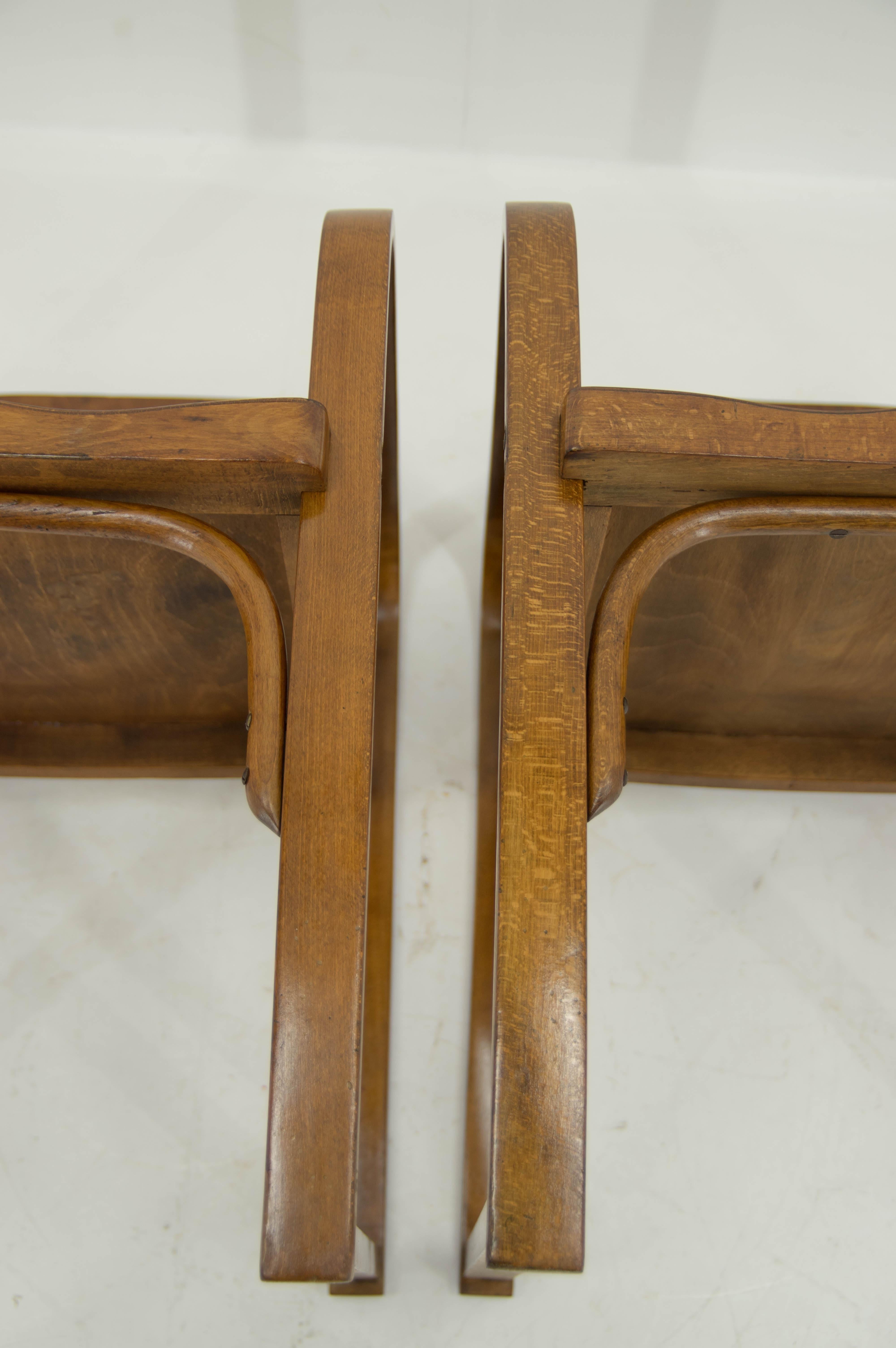 Bentwood Tatra Armchairs, Model A 745 F, 1930s, Set of Two