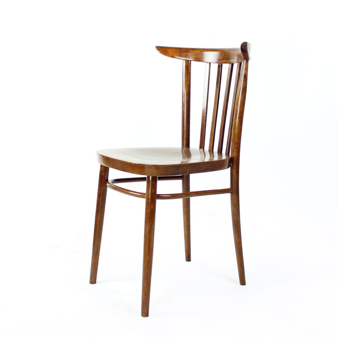 Oak Tatra Bistro Chair, Czechoslovakia 1960s For Sale
