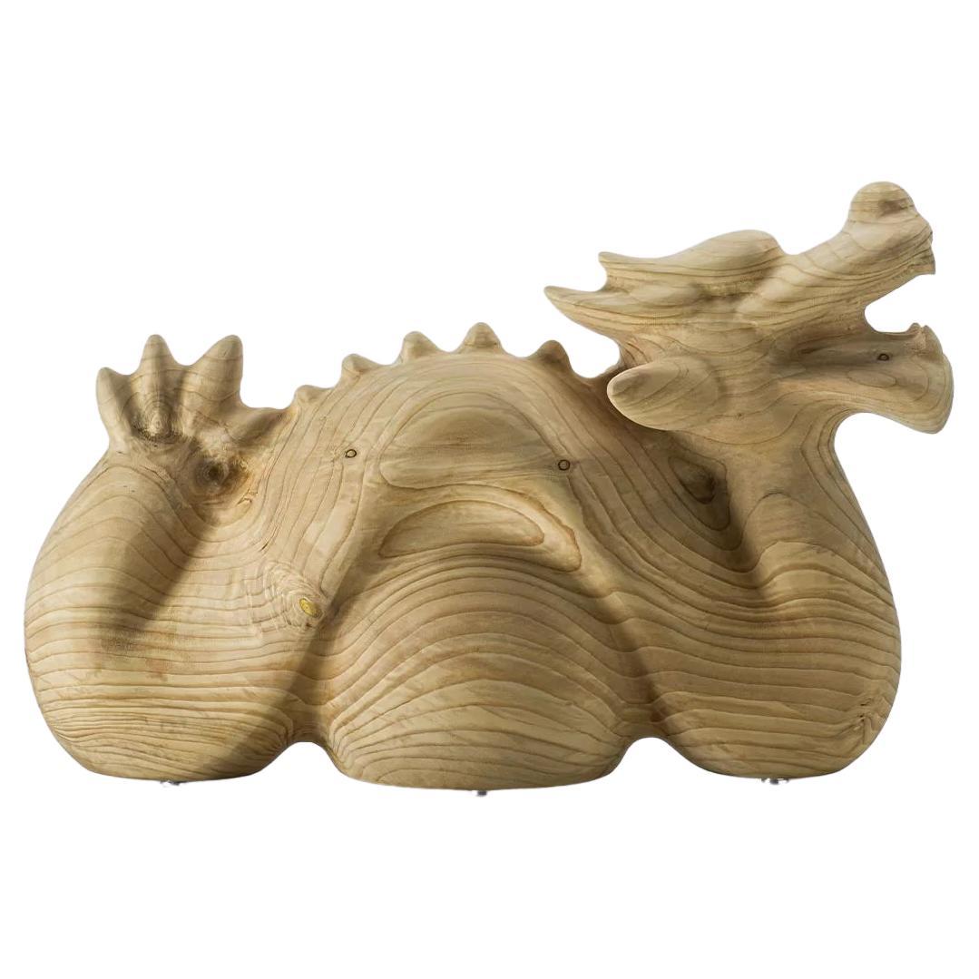 Tatsu Solid Wood Dragon Sculpture, Designed by Setsu-&-Shinobu-Ito For Sale