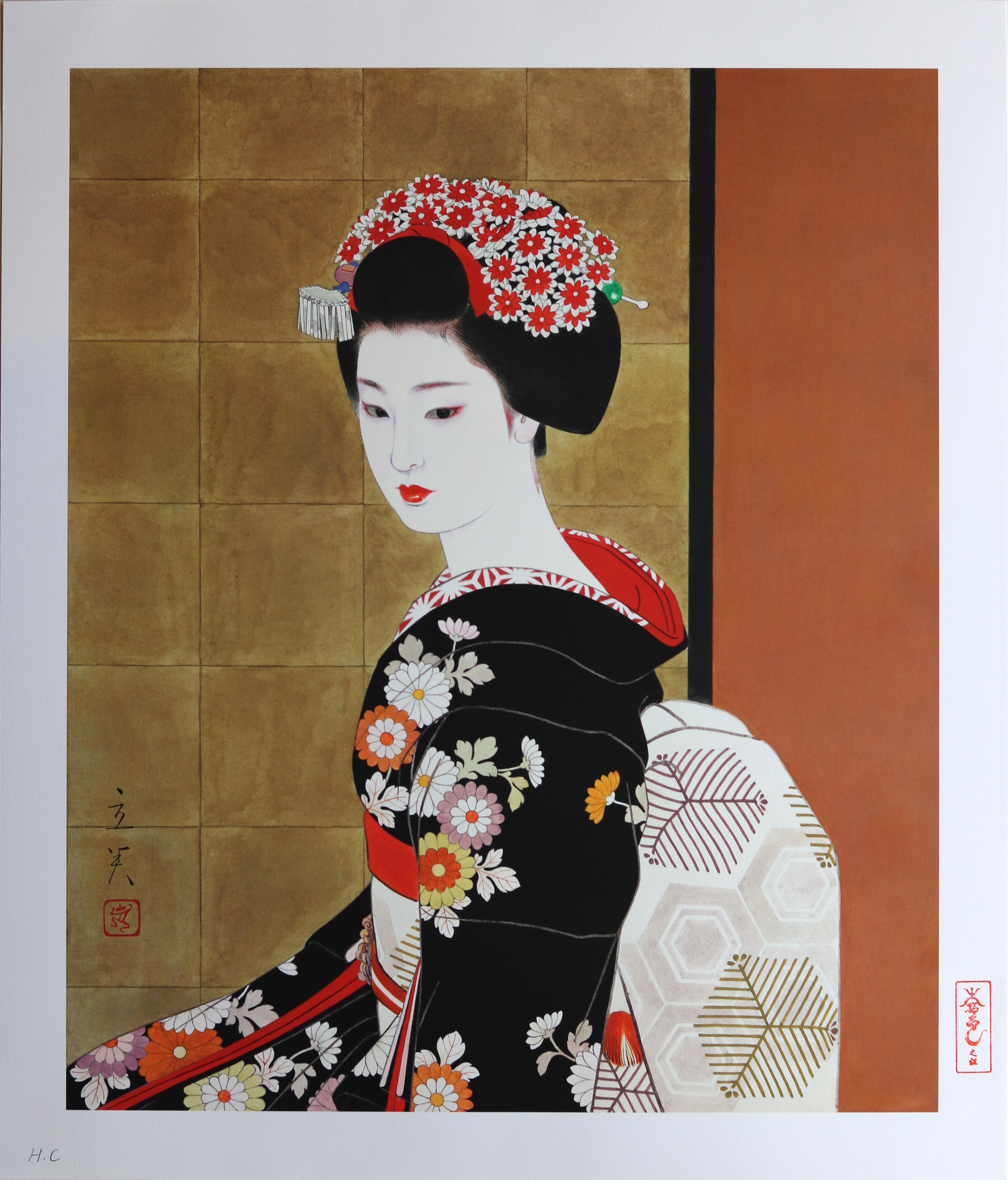 Apprentice Japanese Geisha (Maiko) - Print by Tatsumi Shimura