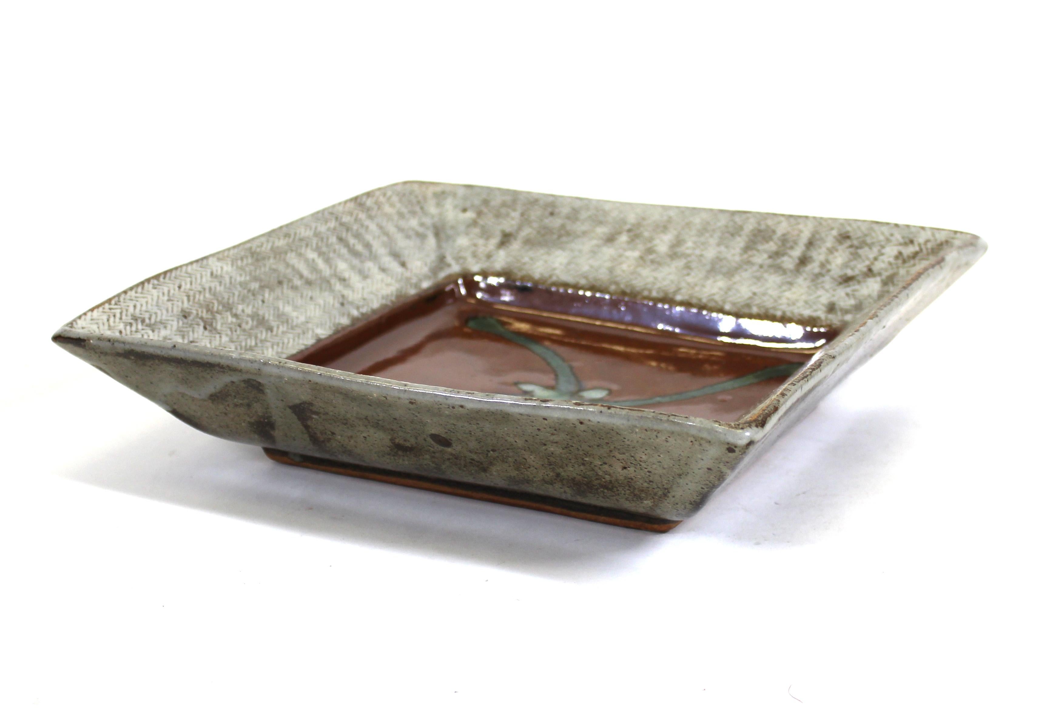 Mid-Century Modern Tatsuzo Shimaoka Japanese Glazed Stoneware Tray