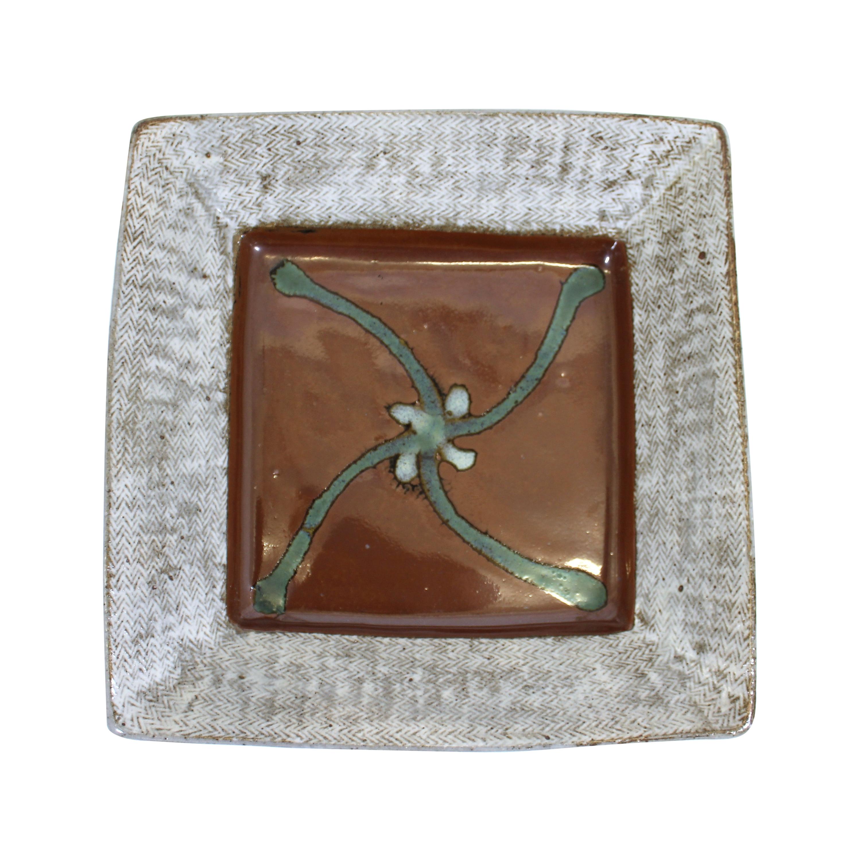 Tatsuzo Shimaoka Japanese Glazed Stoneware Tray