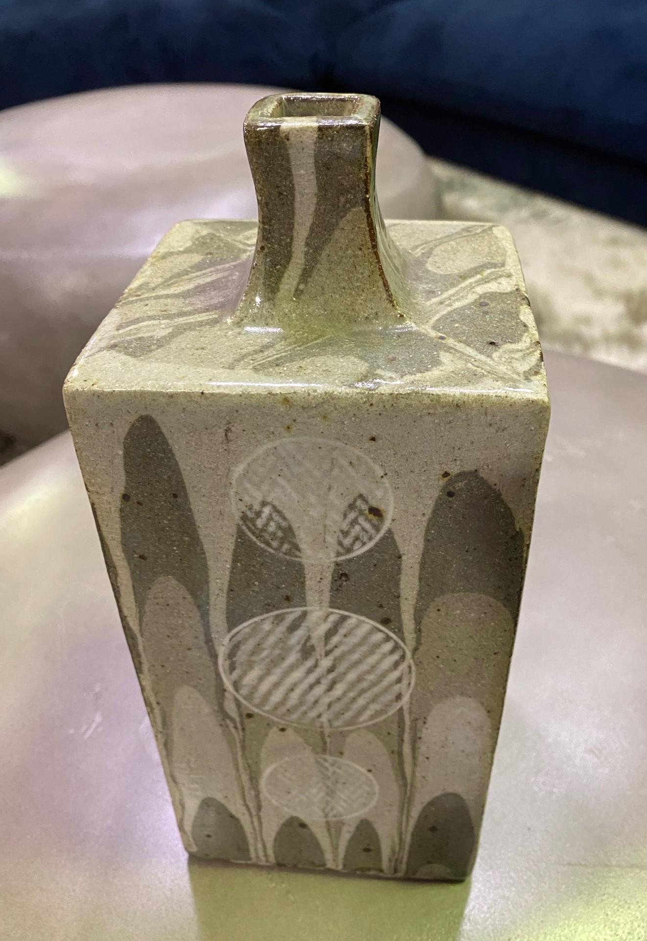 Tatsuzo Shimaoka Signed Monumental Japanese Drip Glazed Pottery Ceramic Vase 4