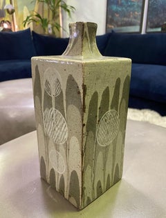 Tatsuzo Shimaoka firma un vaso monumentale giapponese in ceramica smaltata a goccia