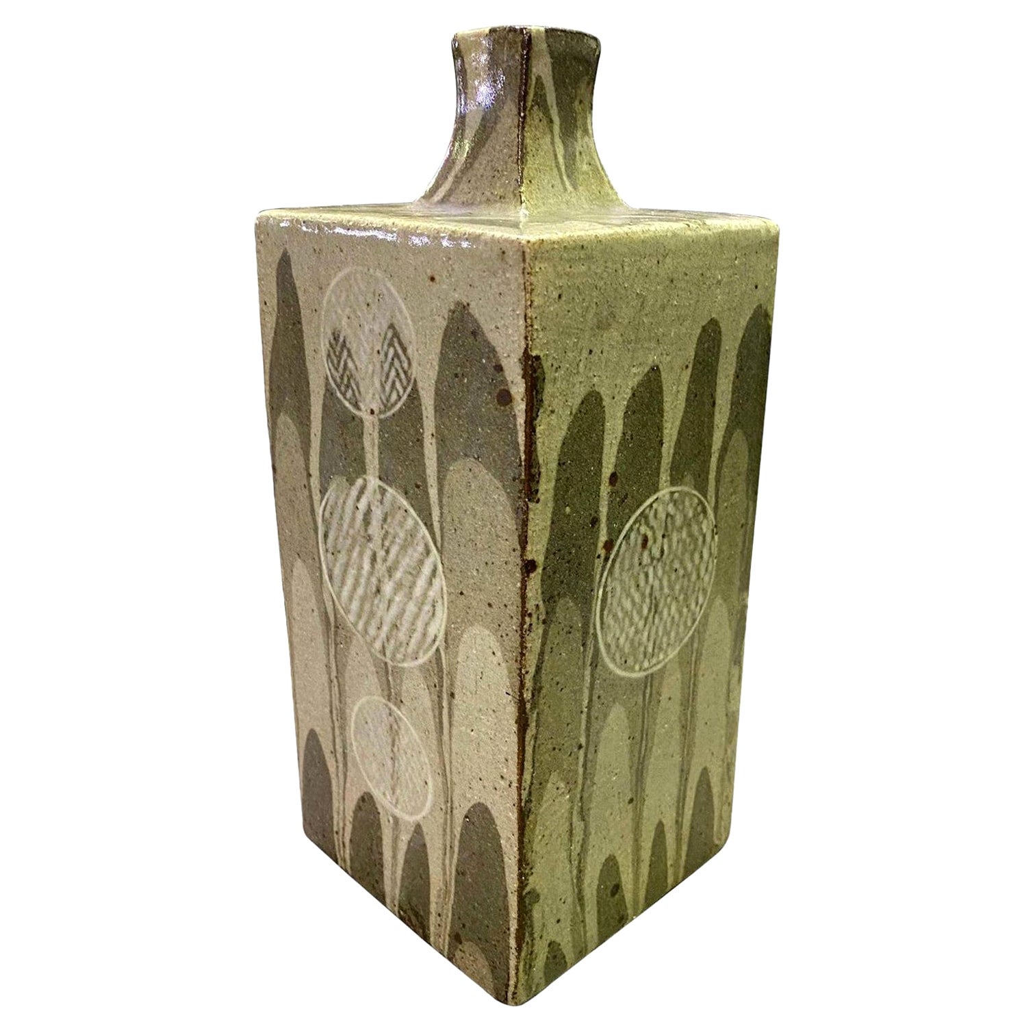 Tatsuzo Shimaoka Signed Monumental Japanese Drip Glazed Pottery Ceramic Vase