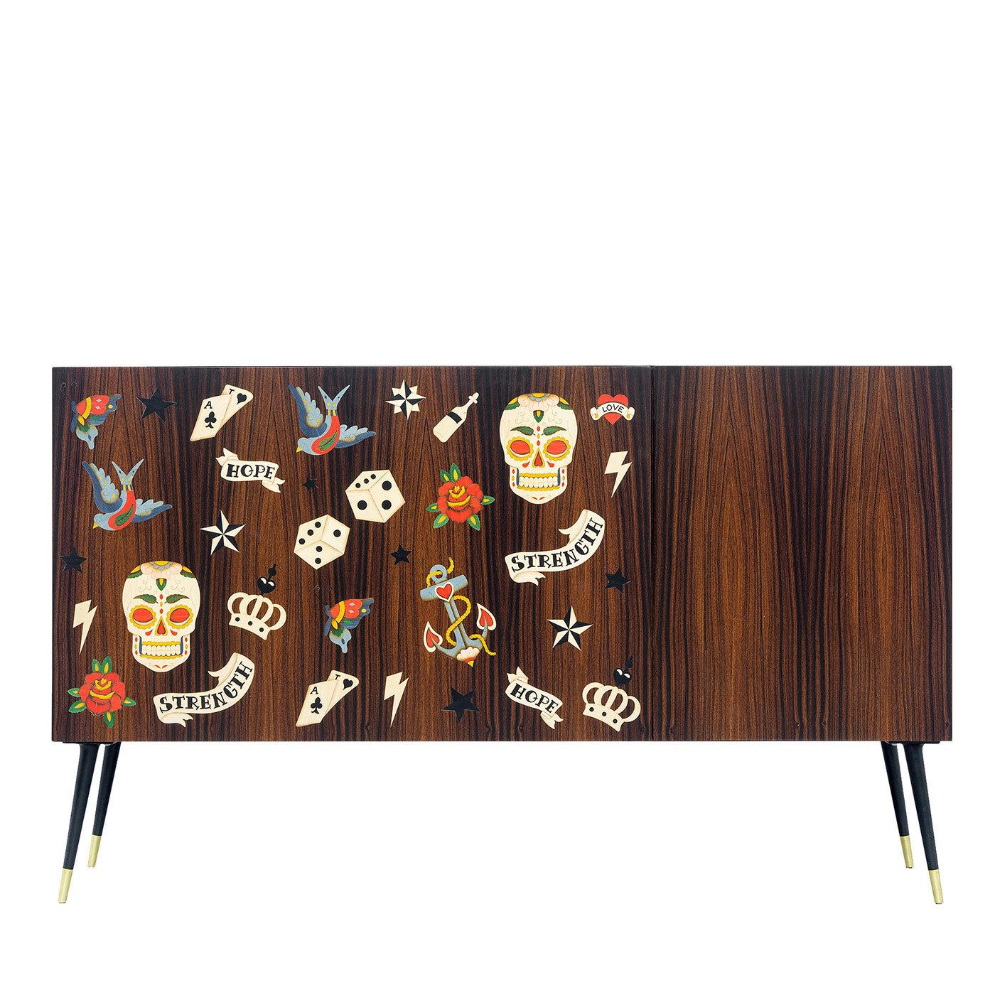 Métal Meuble bar Tattoo de CG Capelletti en vente