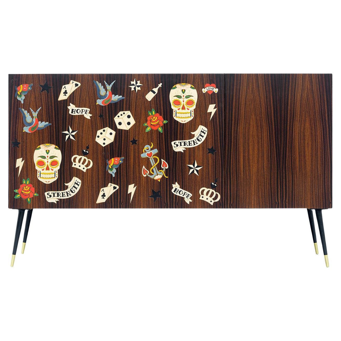 Meuble bar Tattoo de CG Capelletti en vente