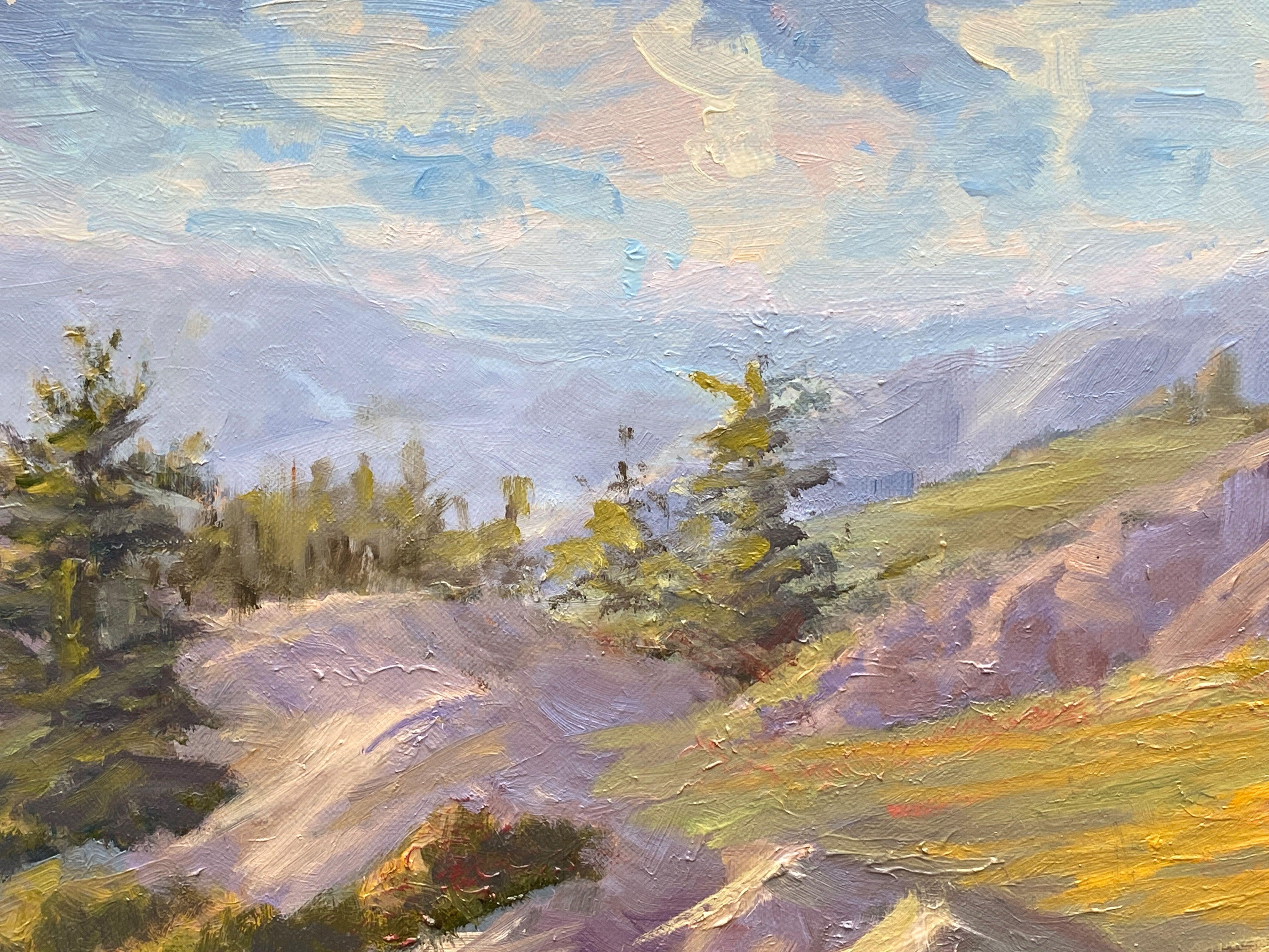 Above Lake Tahoe, Painting, Oil on Wood Panel 1
