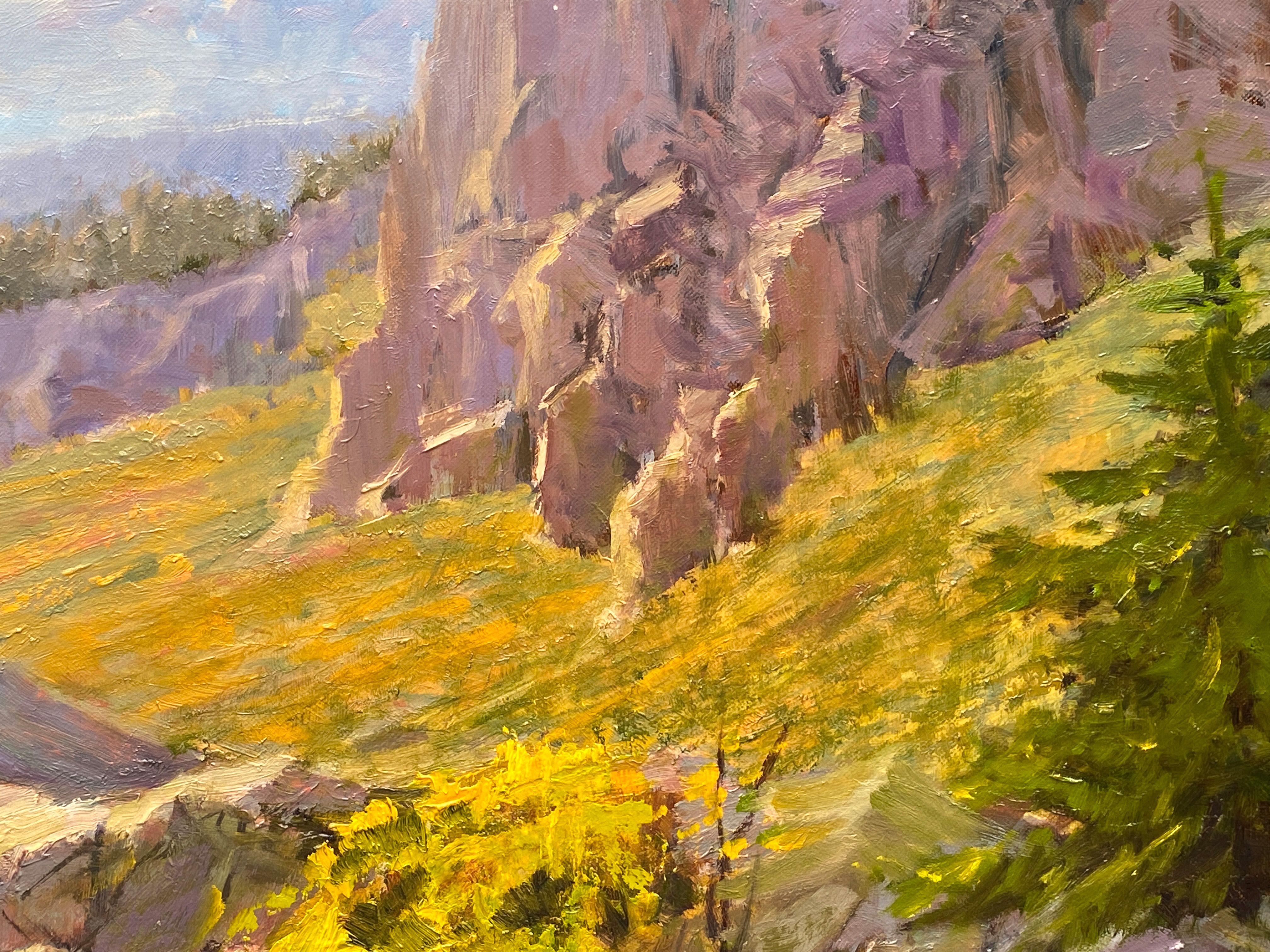 Above Lake Tahoe, Painting, Oil on Wood Panel 2