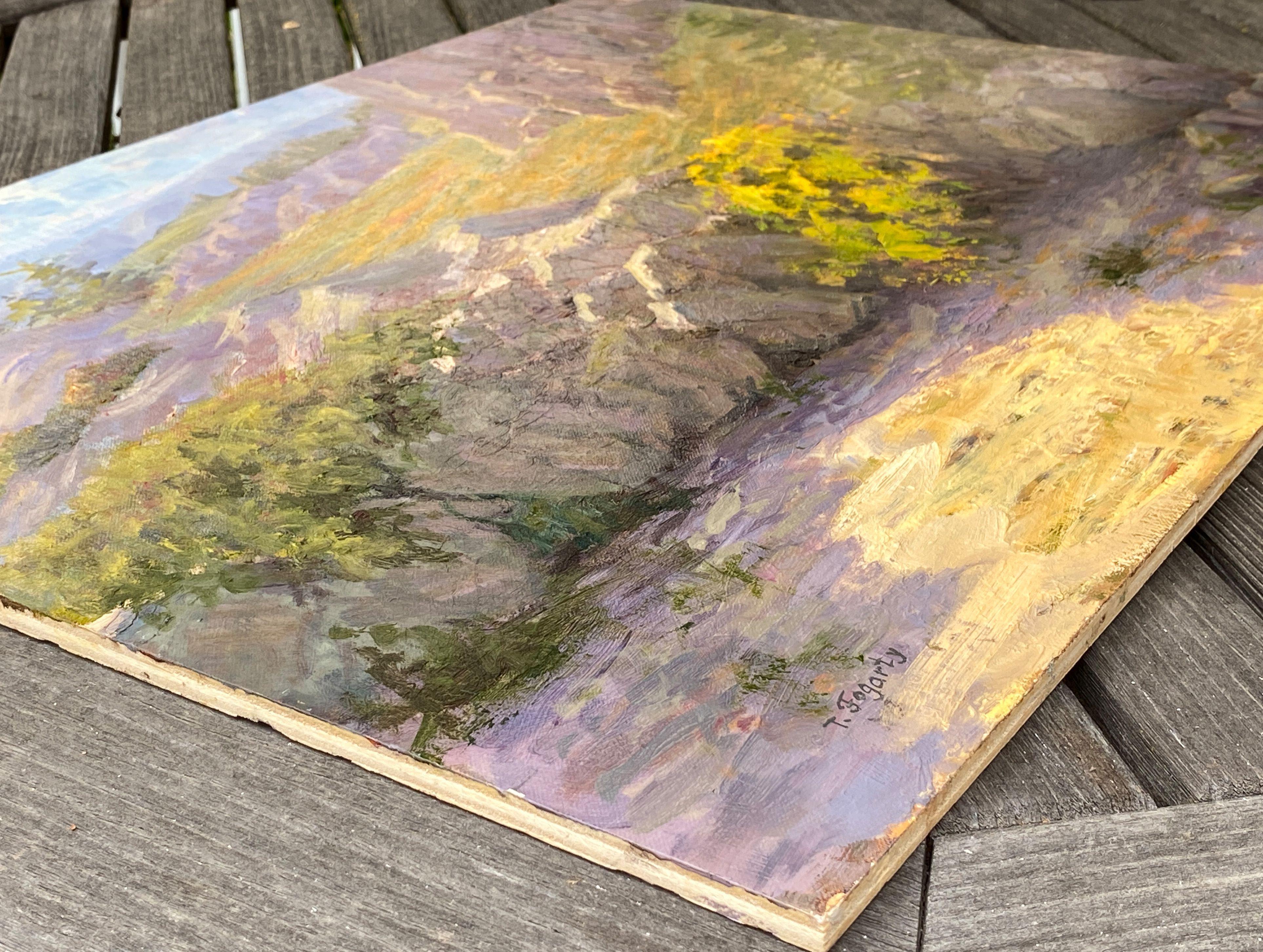 Above Lake Tahoe, Painting, Oil on Wood Panel 3