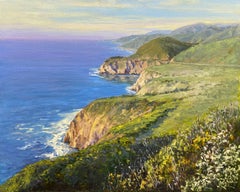 Big Sur Coast Sweeping View, Painting, Oil on Canvas