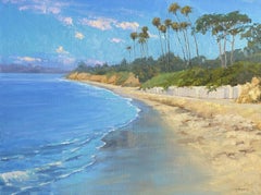 Butterfly Beach Reflections, Santa Barbara, Painting, Oil on Canvas