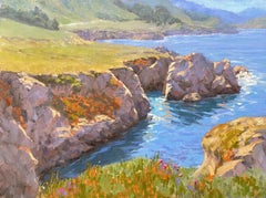 Coastal Blooms, Painting, Oil on Canvas