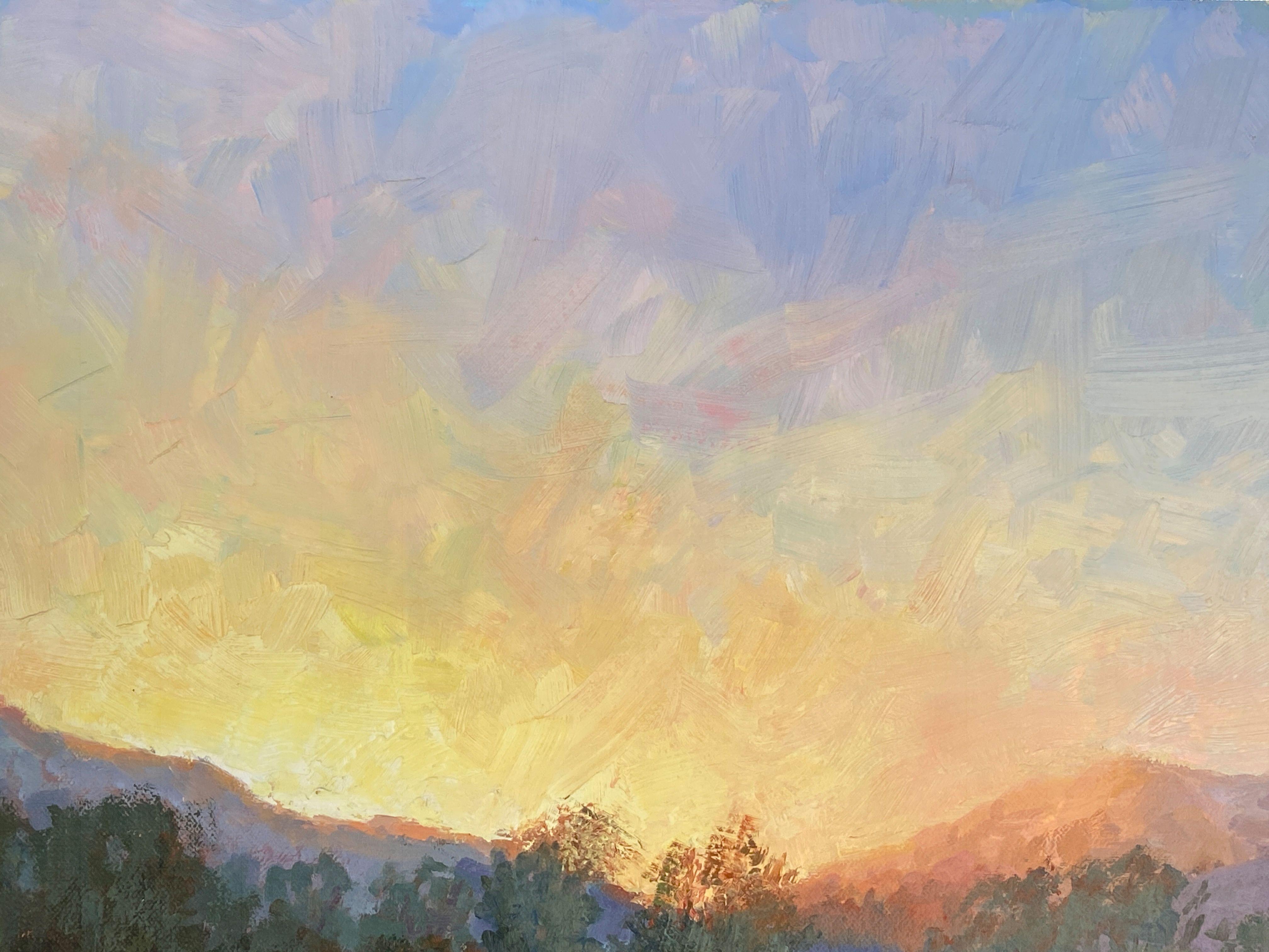 Mission Road Sunset, Painting, Oil on Canvas 2