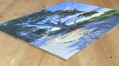 Cipreses de Monterrey a lo largo de la carretera panorámica, Pintura, Óleo sobre lienzo