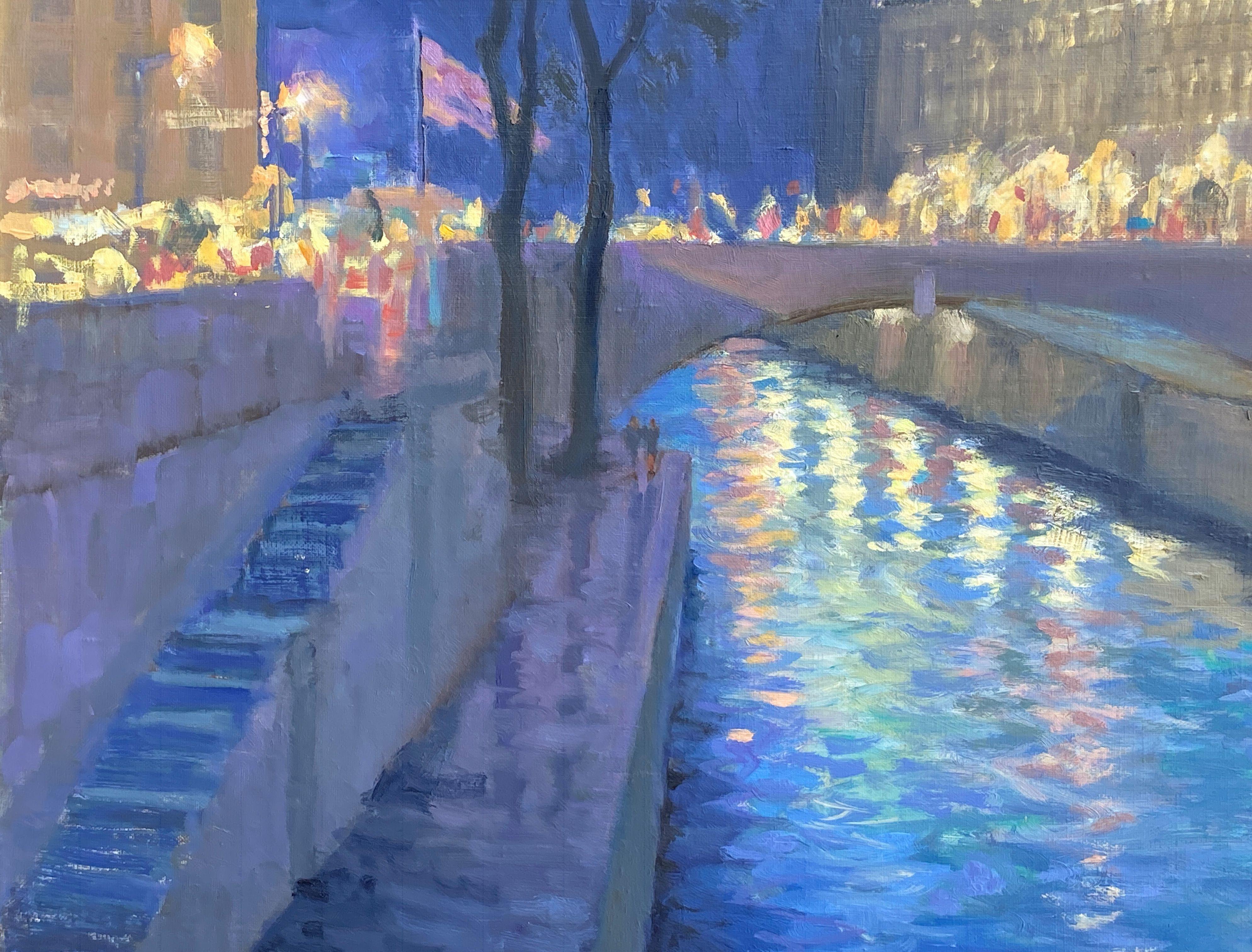 With this painting, I will take you on an unforgettable nocturnal stroll through an iconic Parisian neighborhoods, and introduce you to the cityâ€™s streets after dark, revealing hidden treasures and unexpected delights.     Materials:   Oil on