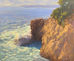 Radiant Sea Surf Mendocino Coast, Painting, Oil on Canvas