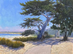 Sculpted By the Winds In Carmel, Painting, Oil on Canvas
