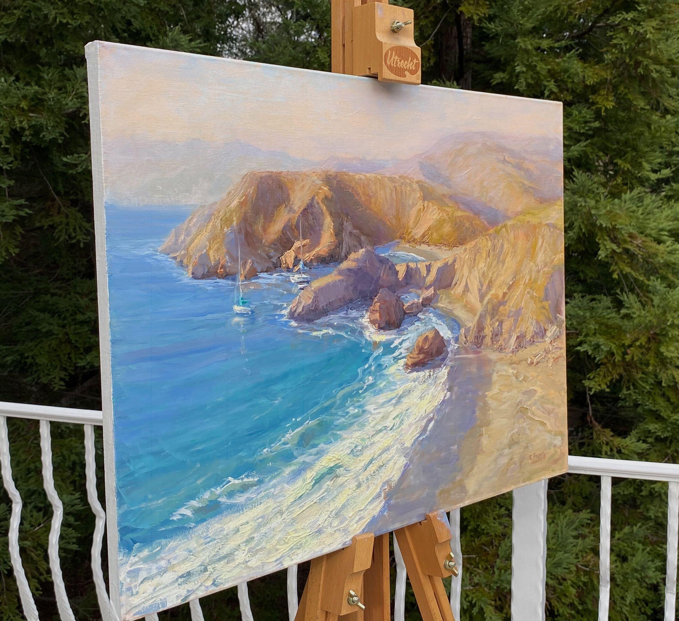 Shark Harbor Catalina Island Landscape, Painting, Oil on Canvas 2