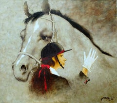 Girl with horse. 2004. Oil on canvas, 65x75 cm 