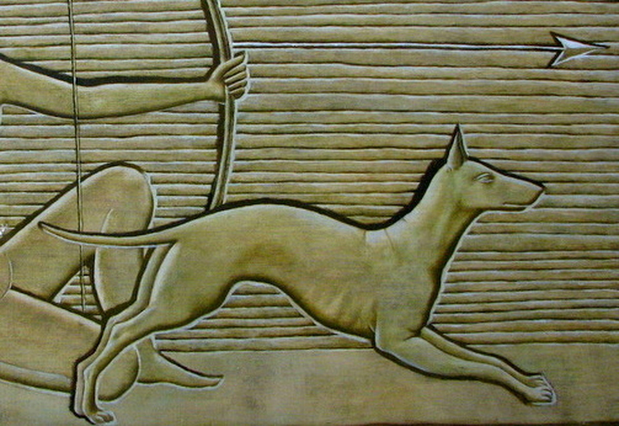 Hunting Egypt. 2001. Oil on canvas, 68x101 cm  For Sale 1
