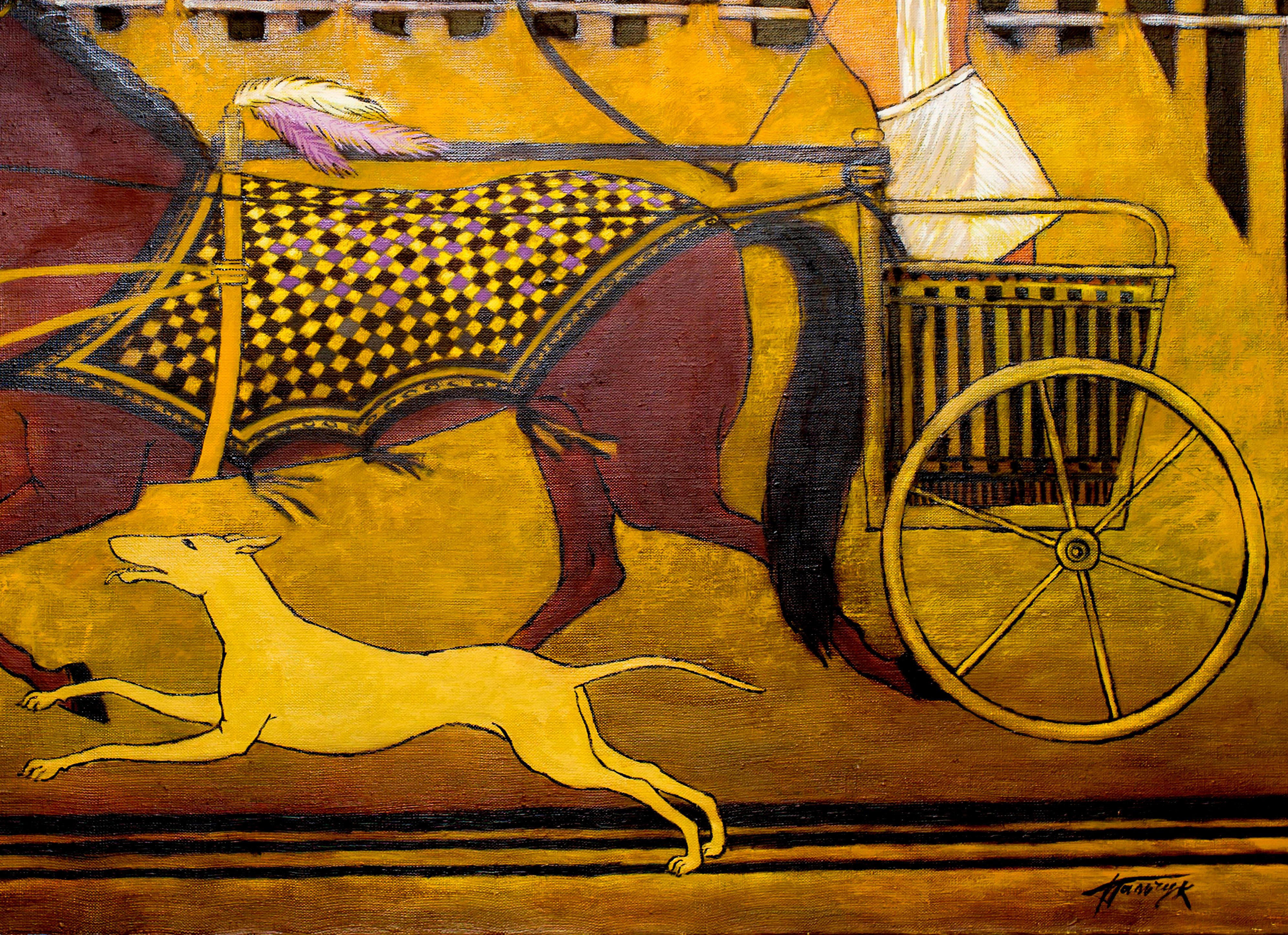 Die Jagd auf Pharaonen. 2001. Öl auf Leinen, 70x100 cm, Öl – Painting von Tatyana Palchuk