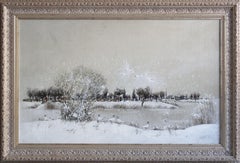 Seagulls in the snow. 1994. Canvas, oil, 70x112 cm