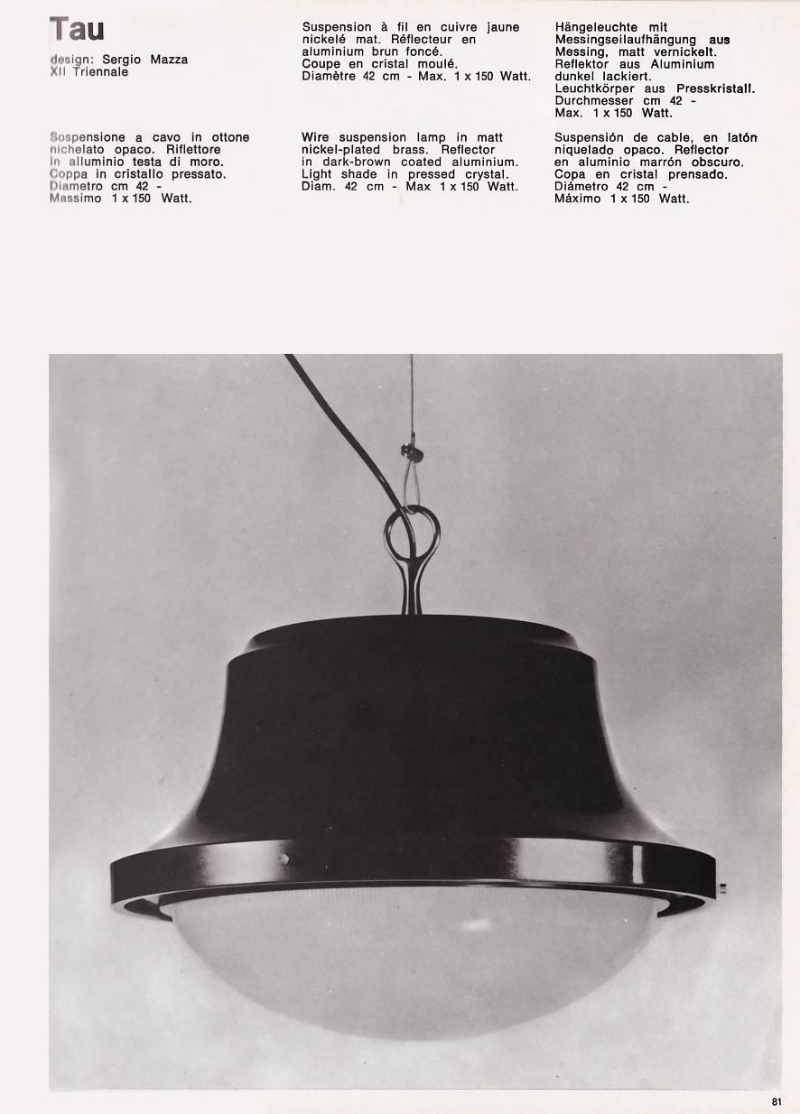 Tau Pendant Lamp by Sergio Mazza for Artemide, 1950s 7