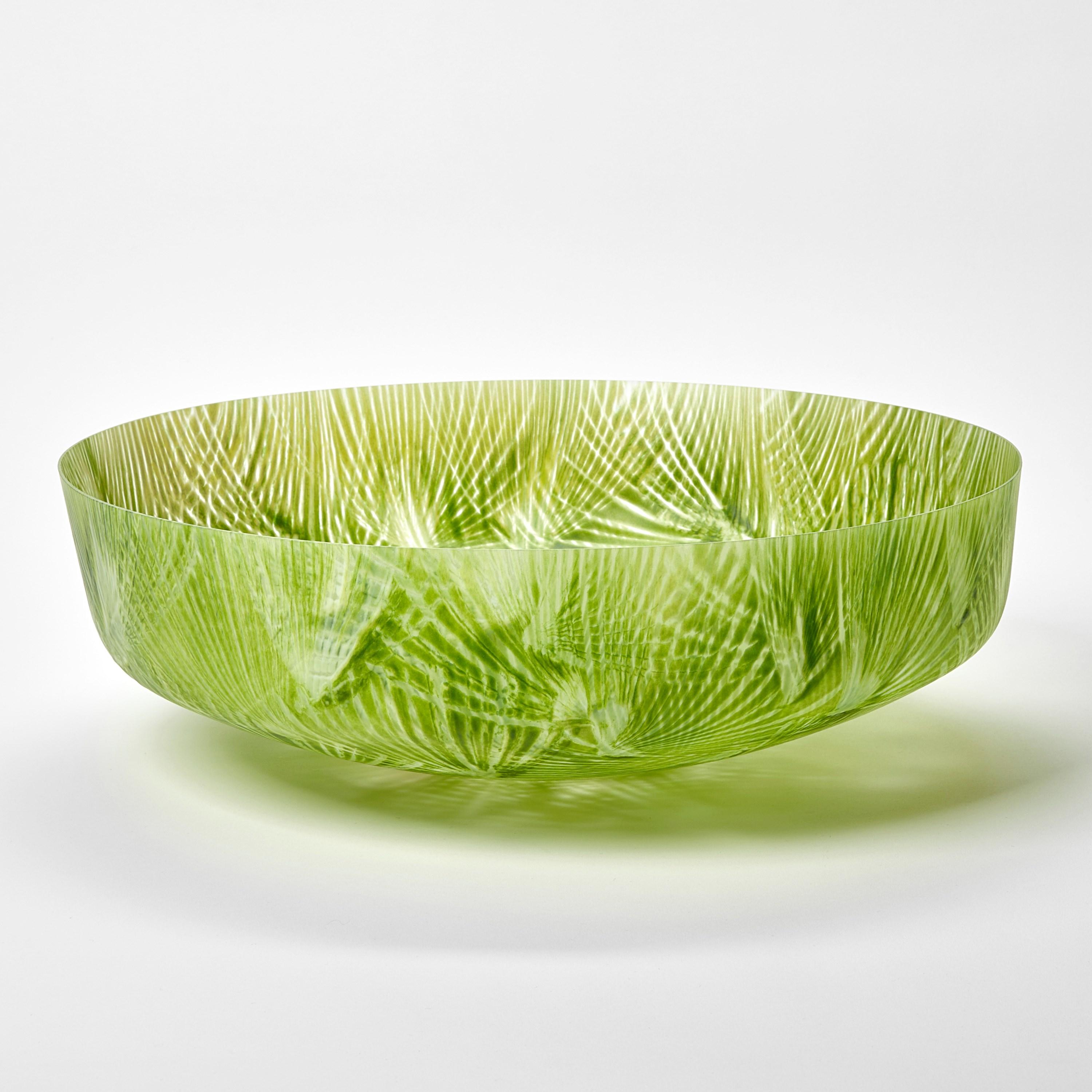 Organic Modern Taubate, a vibrant green textured glass centrepiece by Amanda Simmons