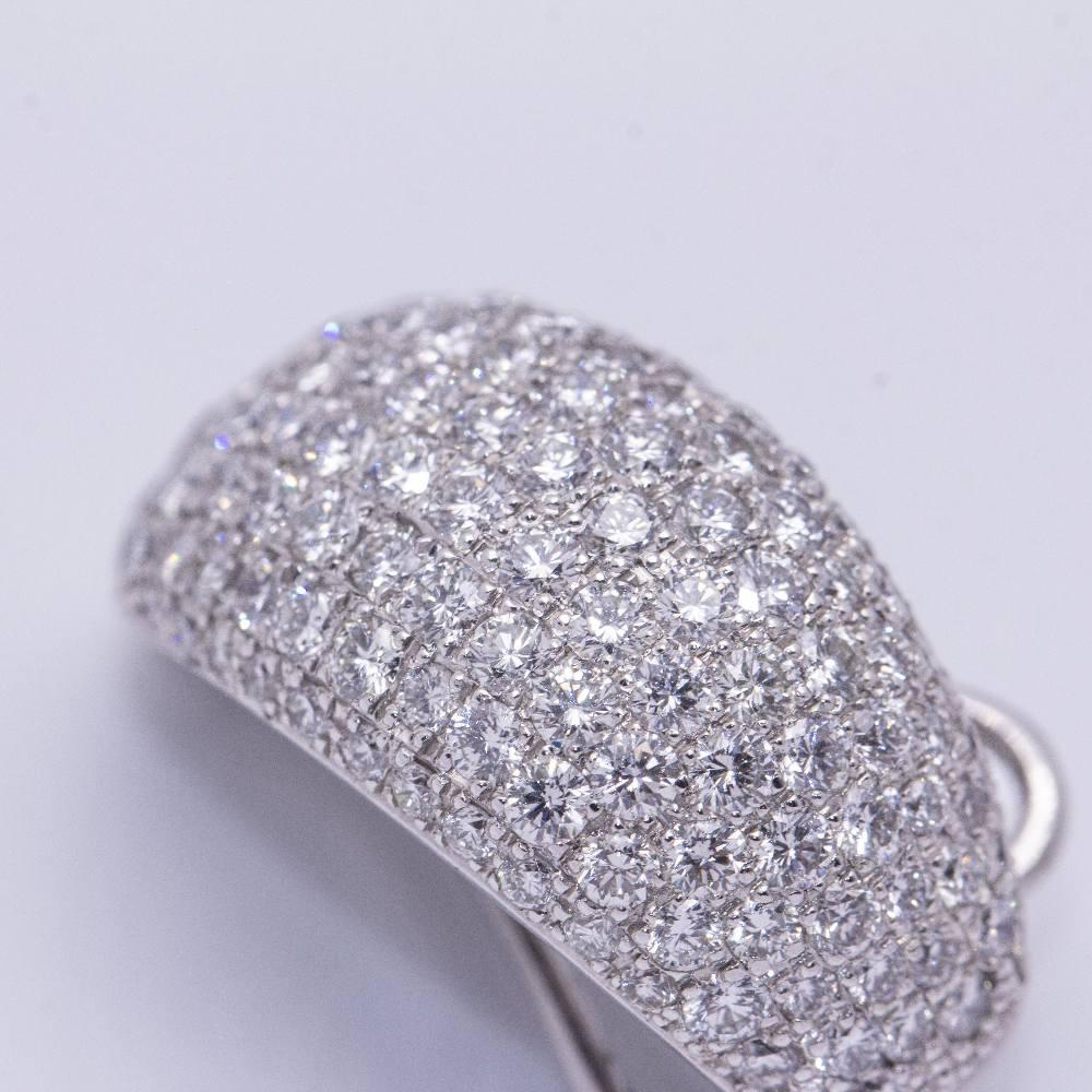 TAUBE Earrings with Diamond pave in White Gold In New Condition For Sale In Barcelona, CT