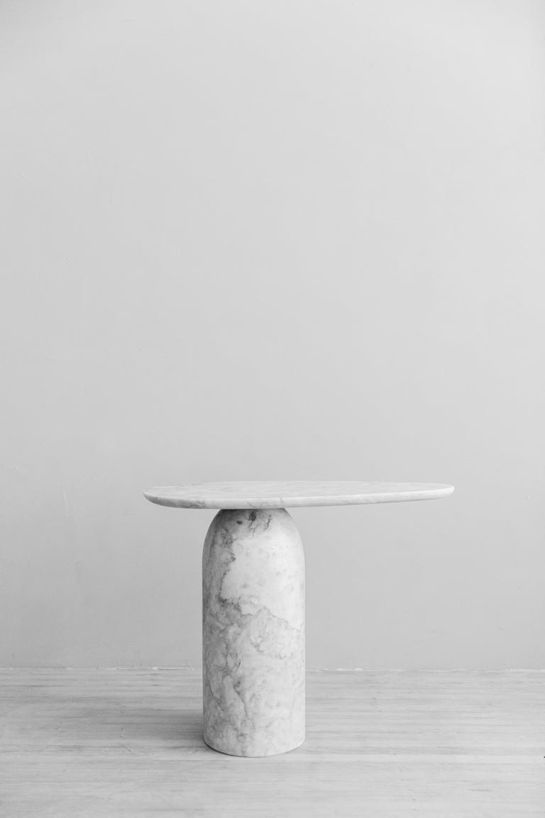 Modern Taula White Marble Large Side Table For Sale