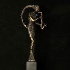 A Saxy girl - saxophone bronze music sculpture