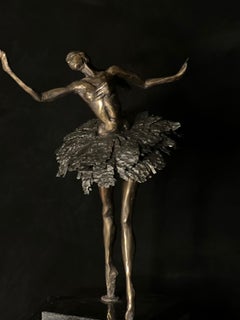 The ballerina dancer - bronze dancer sculpture