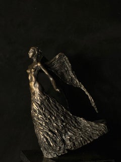 Used The Guardian Angel - bronze sculpture