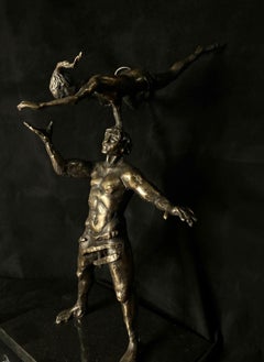 Erstklassige figurative Bronzeskulptur eines nackten Akts