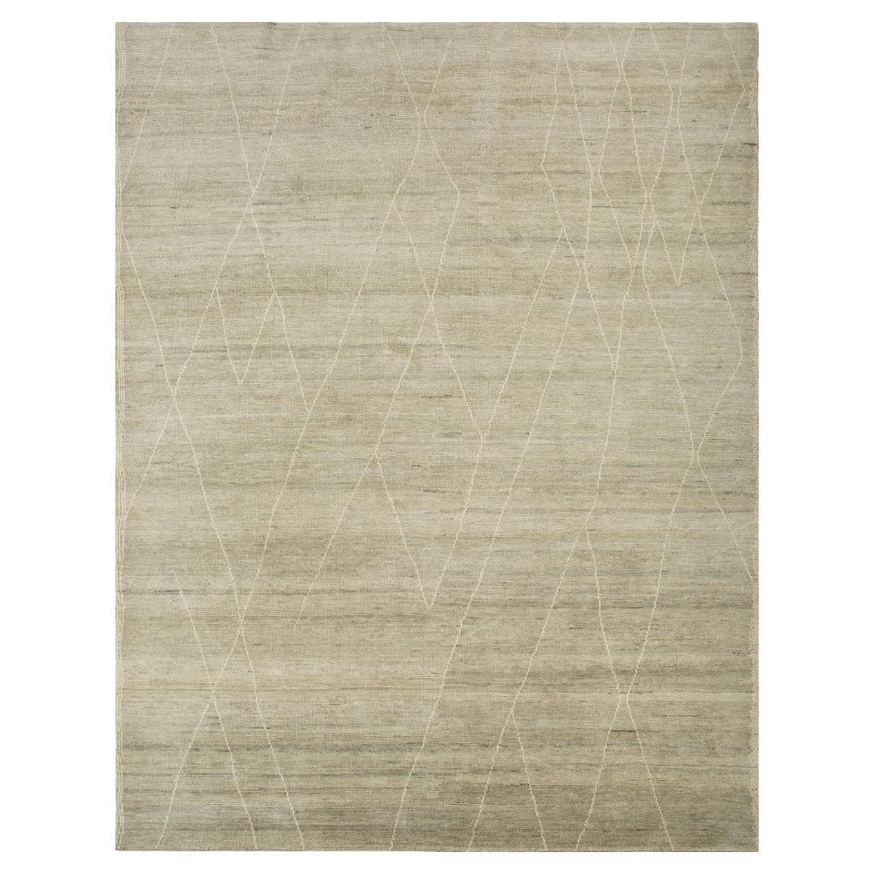 Taup Rug by Rural Weavers, Knotted, Wool, 240x300cm For Sale